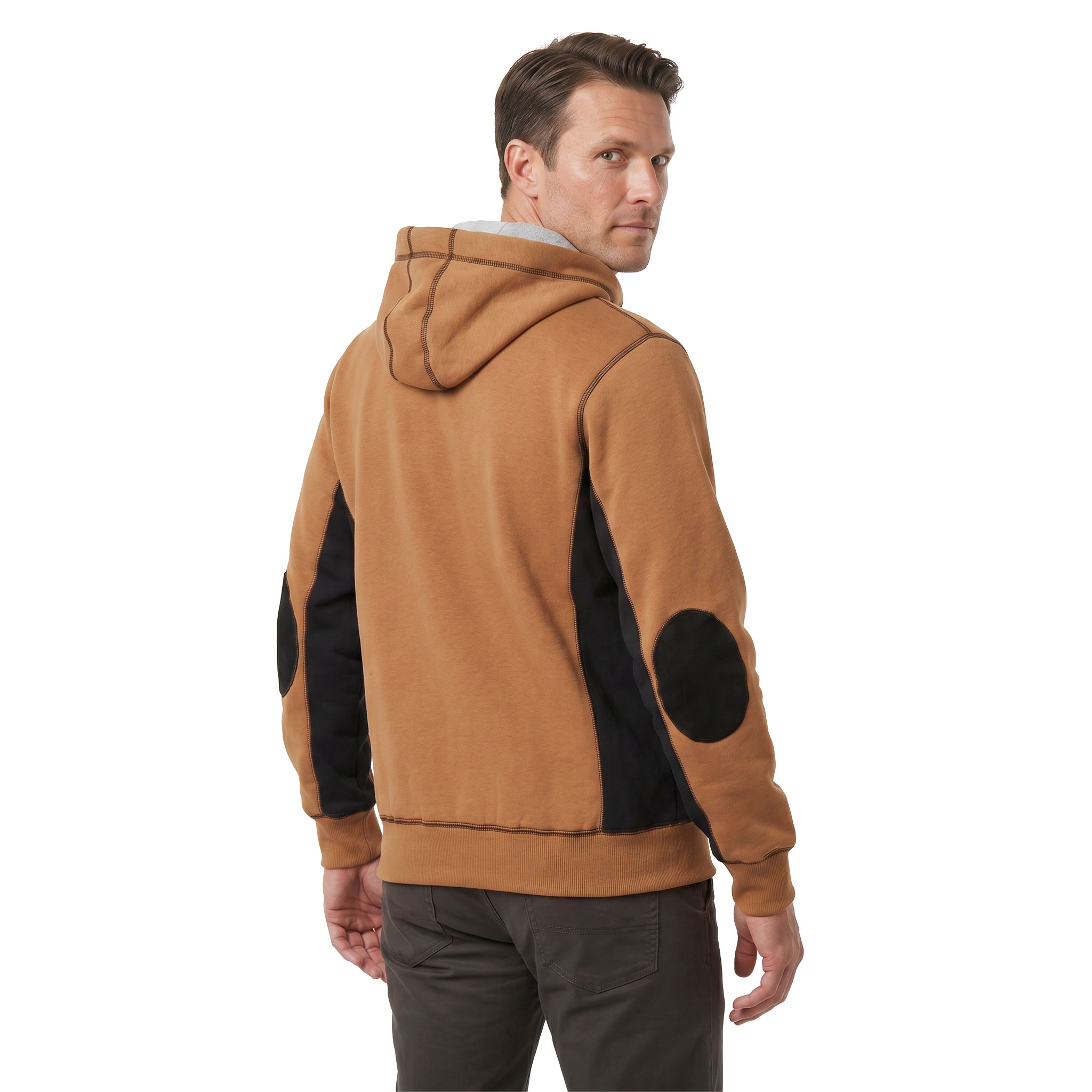 J.A.K. hoodie with zipper 1620, Camel/black, large image number 3