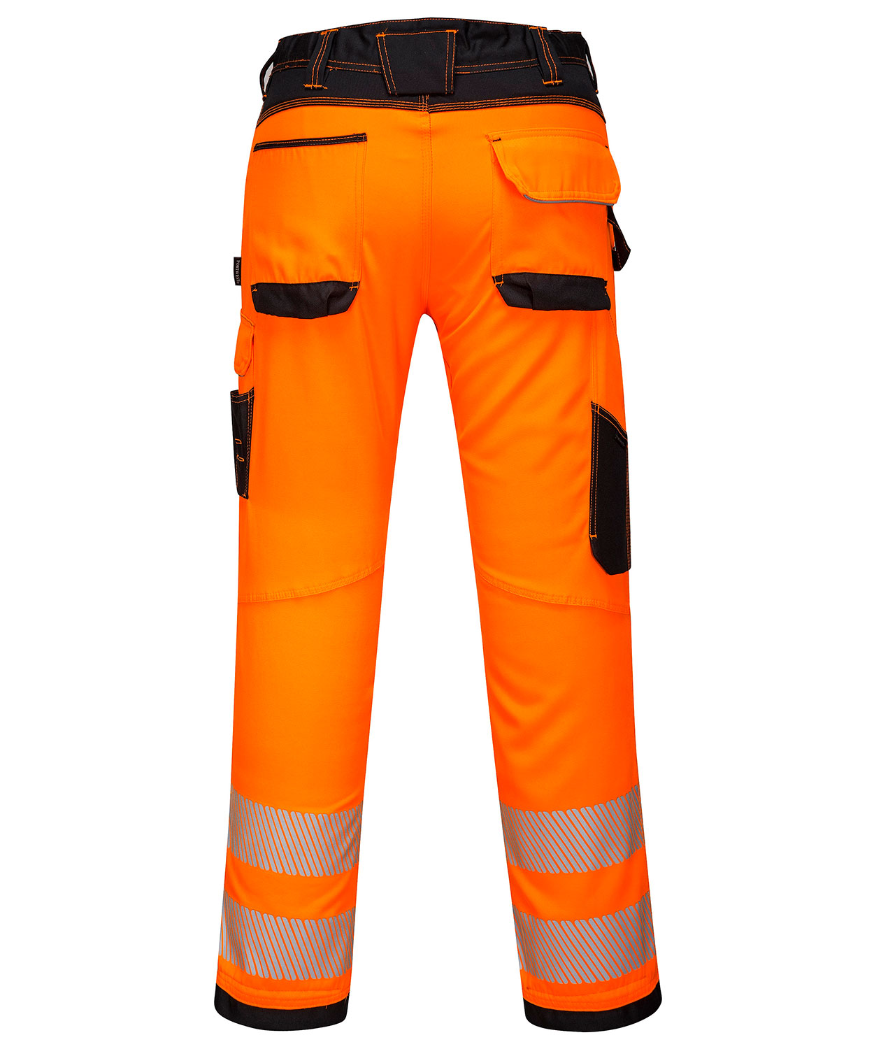 Portwest PW3 arbeidsbukse, Hi-Vis Oransje/Svart