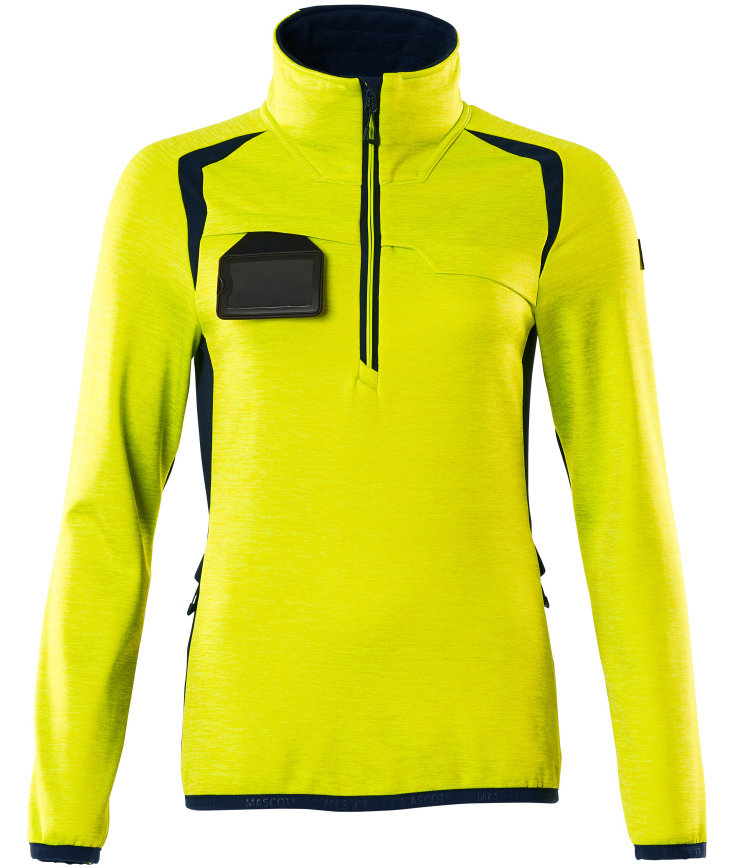 Mascot Accelerate Safe women's fleece sweater, Hi-Vis Yellow/Dark Marine, Hi-Vis Yellow/Dark Marine, swatch