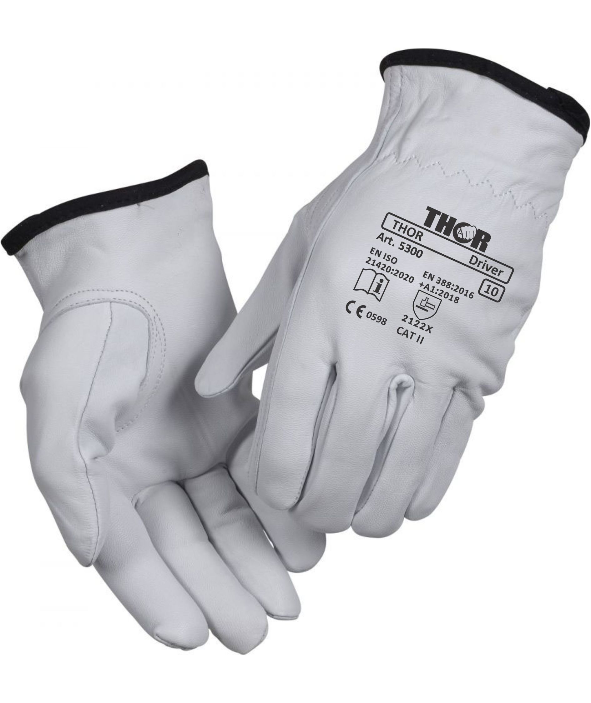 Thor 5300 Driver arbeidshansker, Hvit