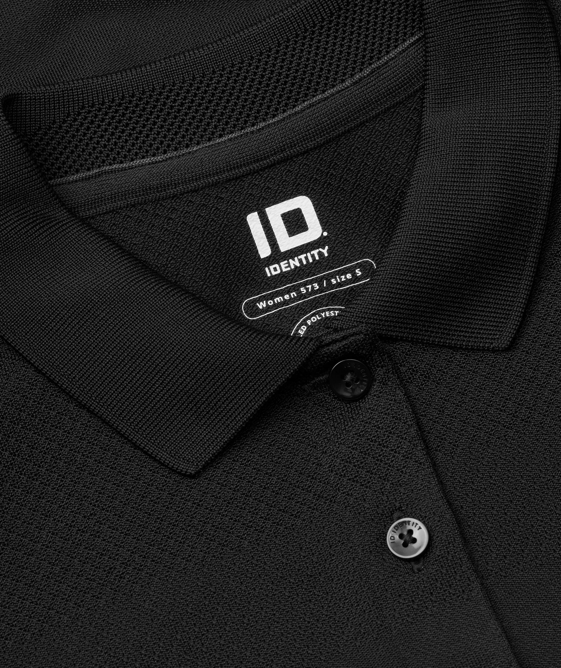 ID Active dame polo T-shirt, Sort, large image number 3
