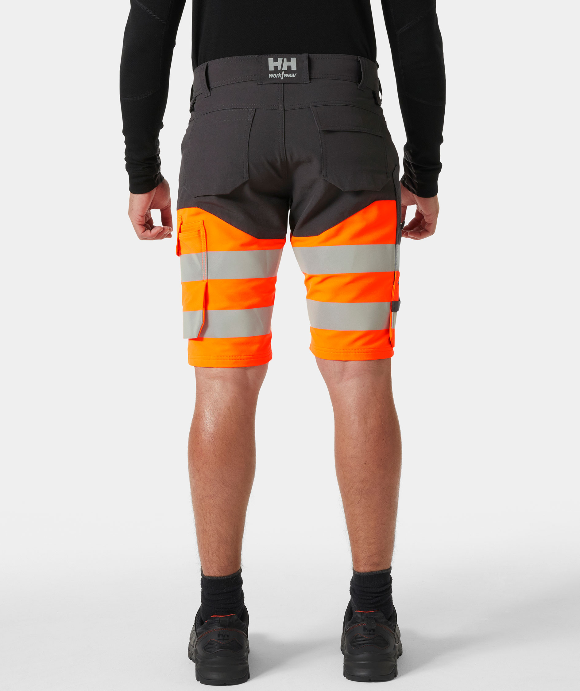 Helly Hansen Alna 4X Connect&trade; arbeidsshorts full stretch, Hi-vis Oransje/Ebony, large image number 3