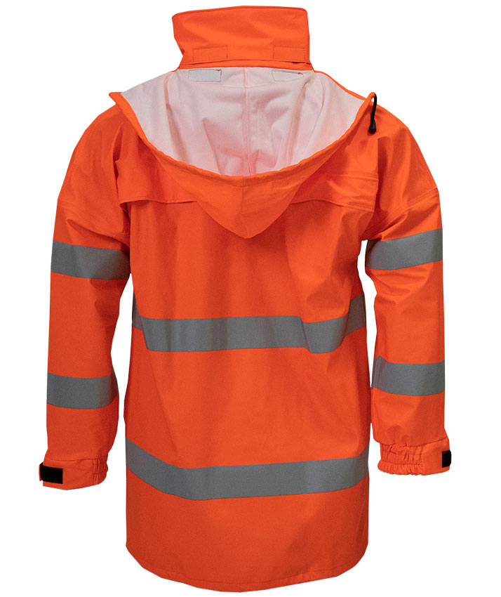 Ocean Beacon Comfort regnjakke, Hi-vis Orange, large image number 2
