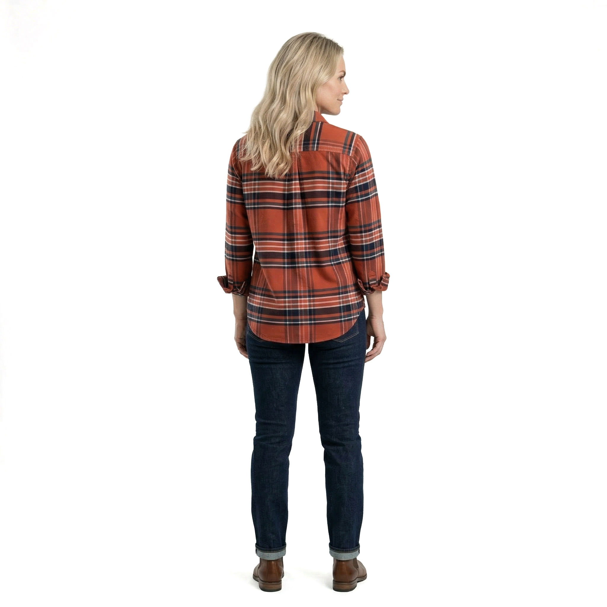 Carhartt dame flannelskjorte, Spice Red, Spice Red, large image number 3