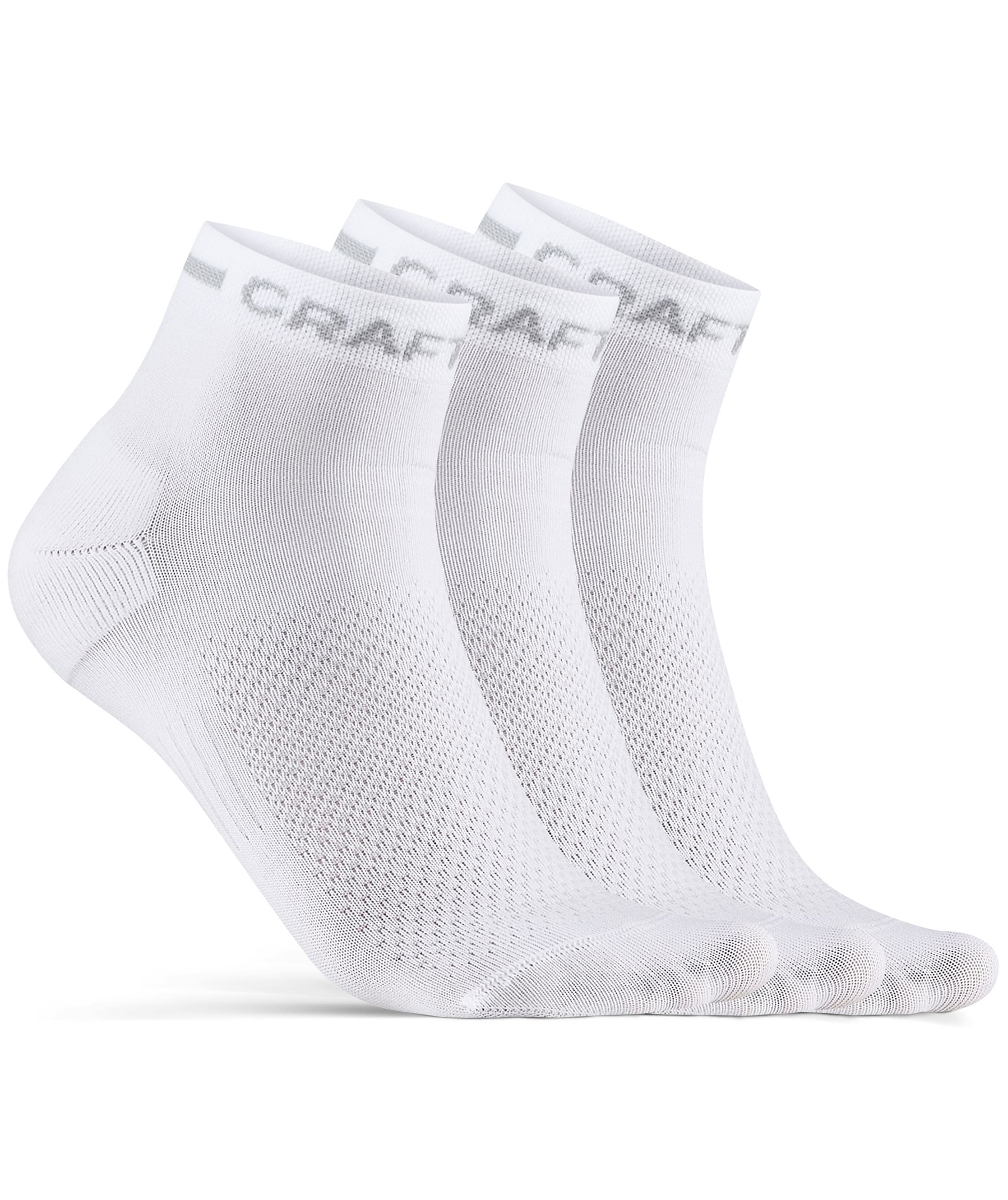 Craft Active 3-pack Ankelstrumpor, White