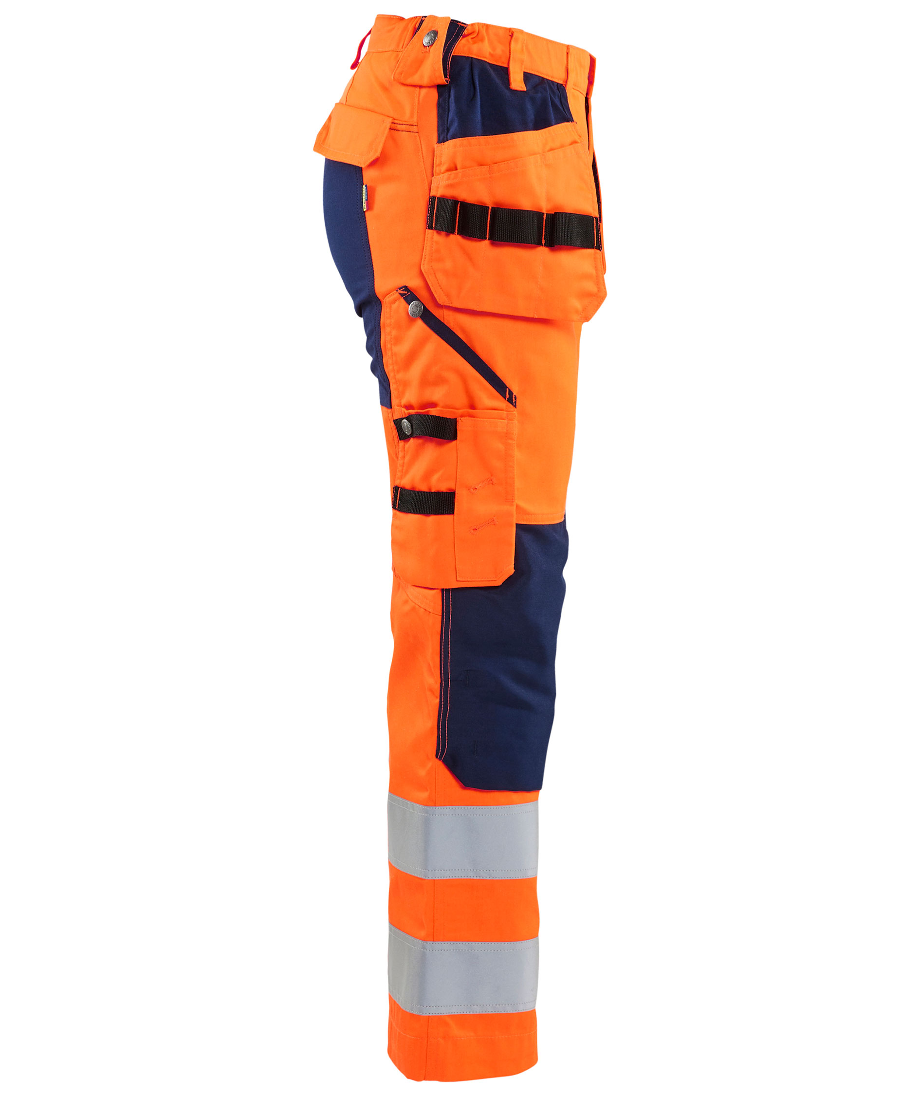 Bl&aring;kl&auml;der women's stretch craftsman trousers, Hi-Vis Orange/Navy, large image number 3