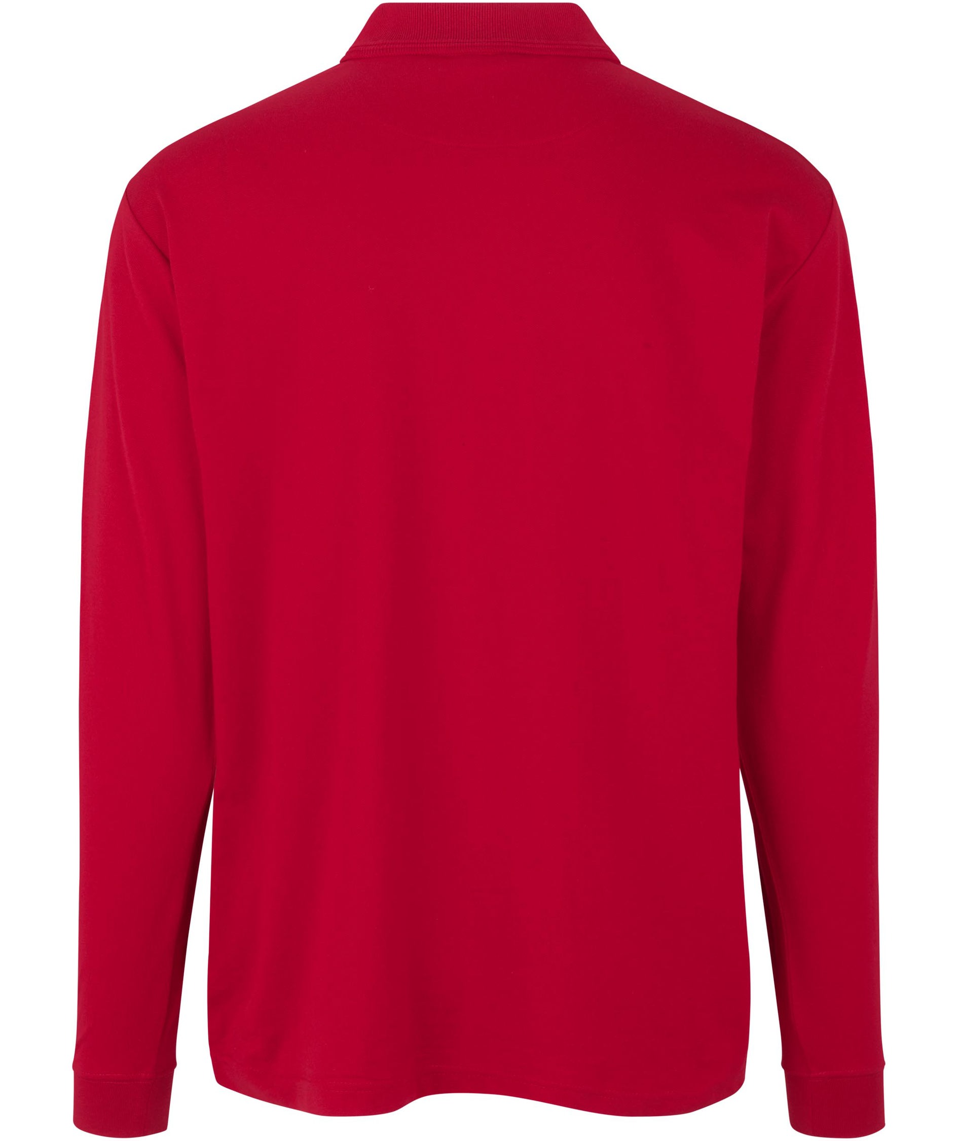 ID PRO Wear langermet Polo T-skjorte, R&oslash;d, large image number 2