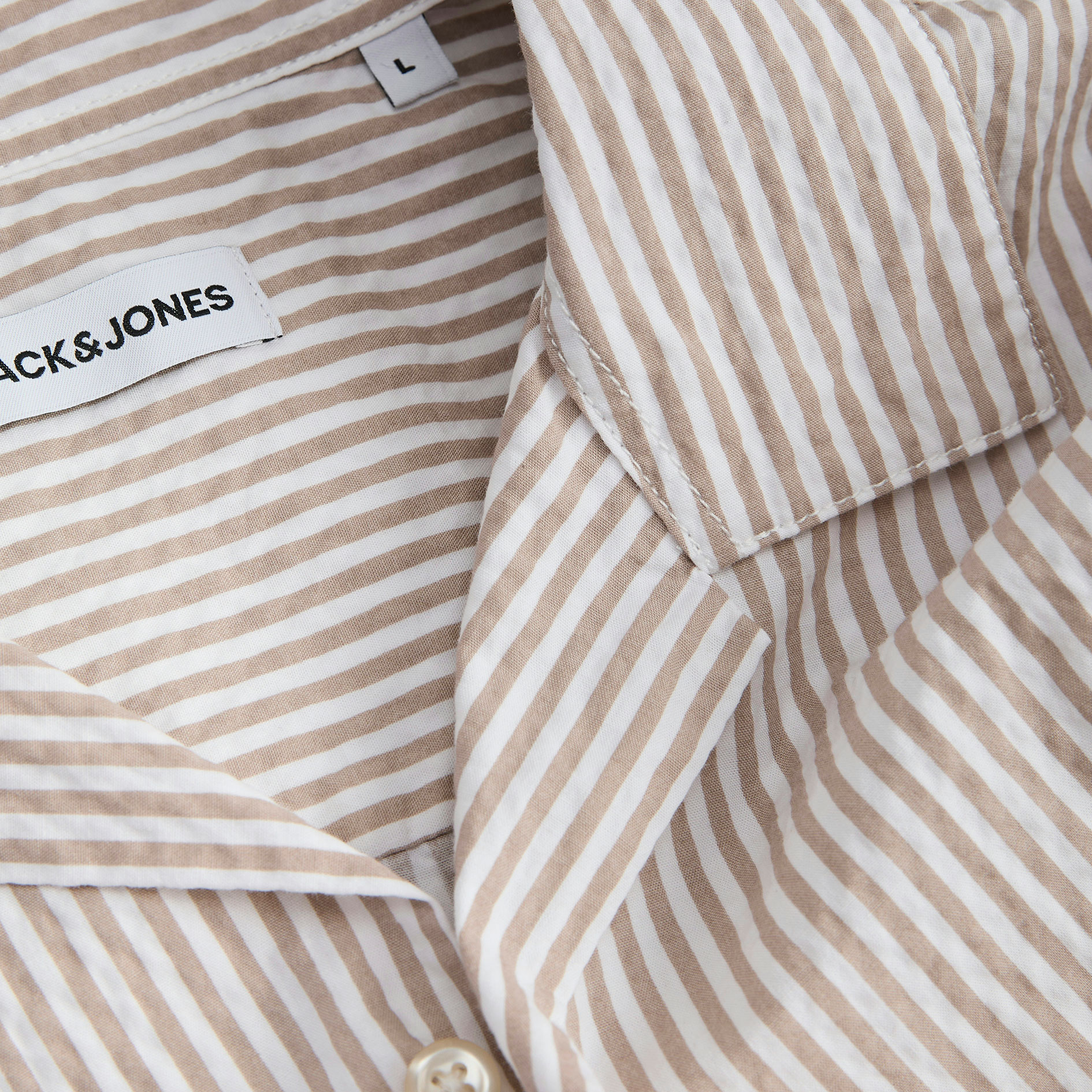 Jack & Jones JJMILO SEERSUCKER RESORT kort&auml;rmad skjorta, String Stripe, large image number 2