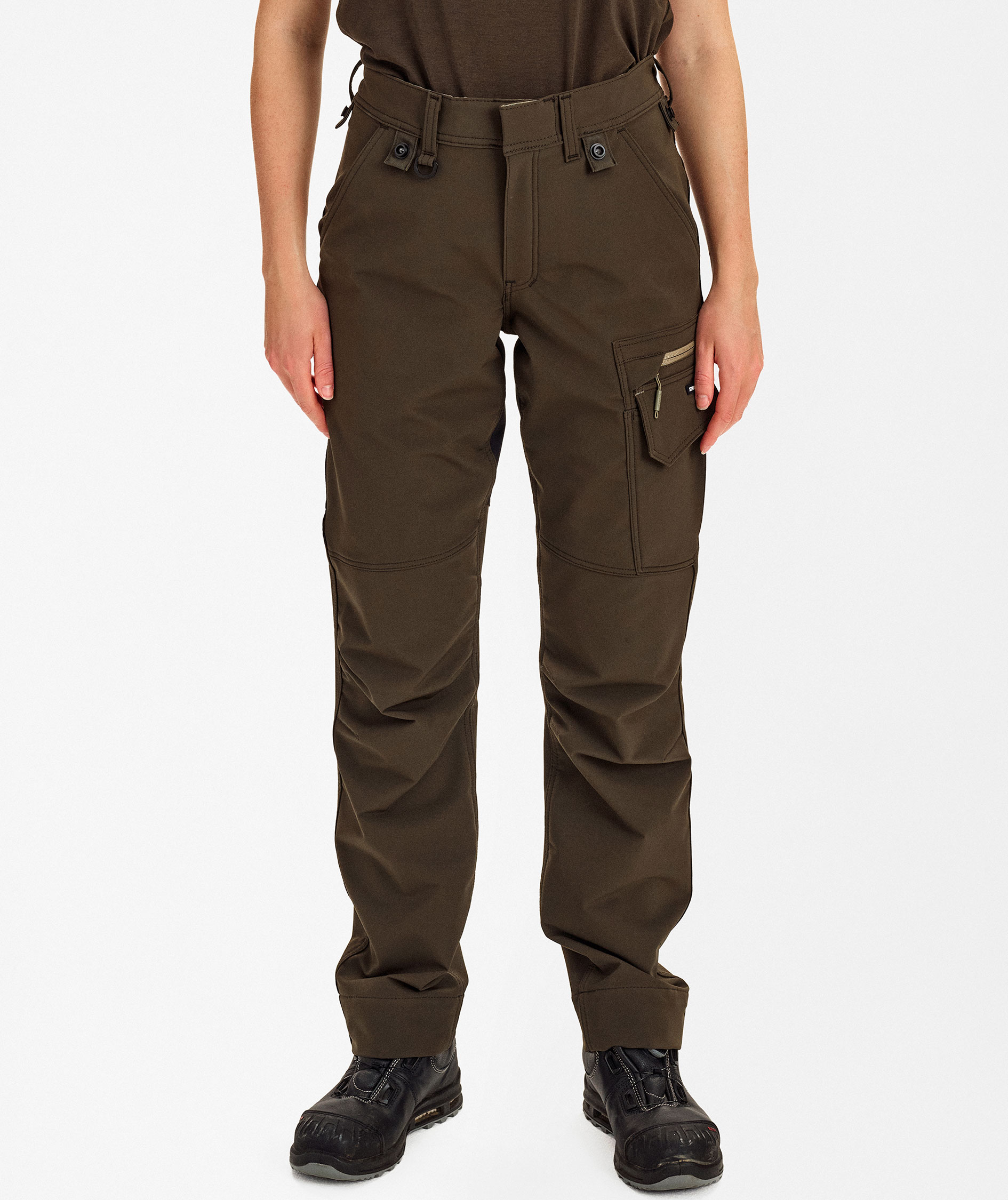 Engel Entire dame servicebukser full stretch, Forest Green/Black