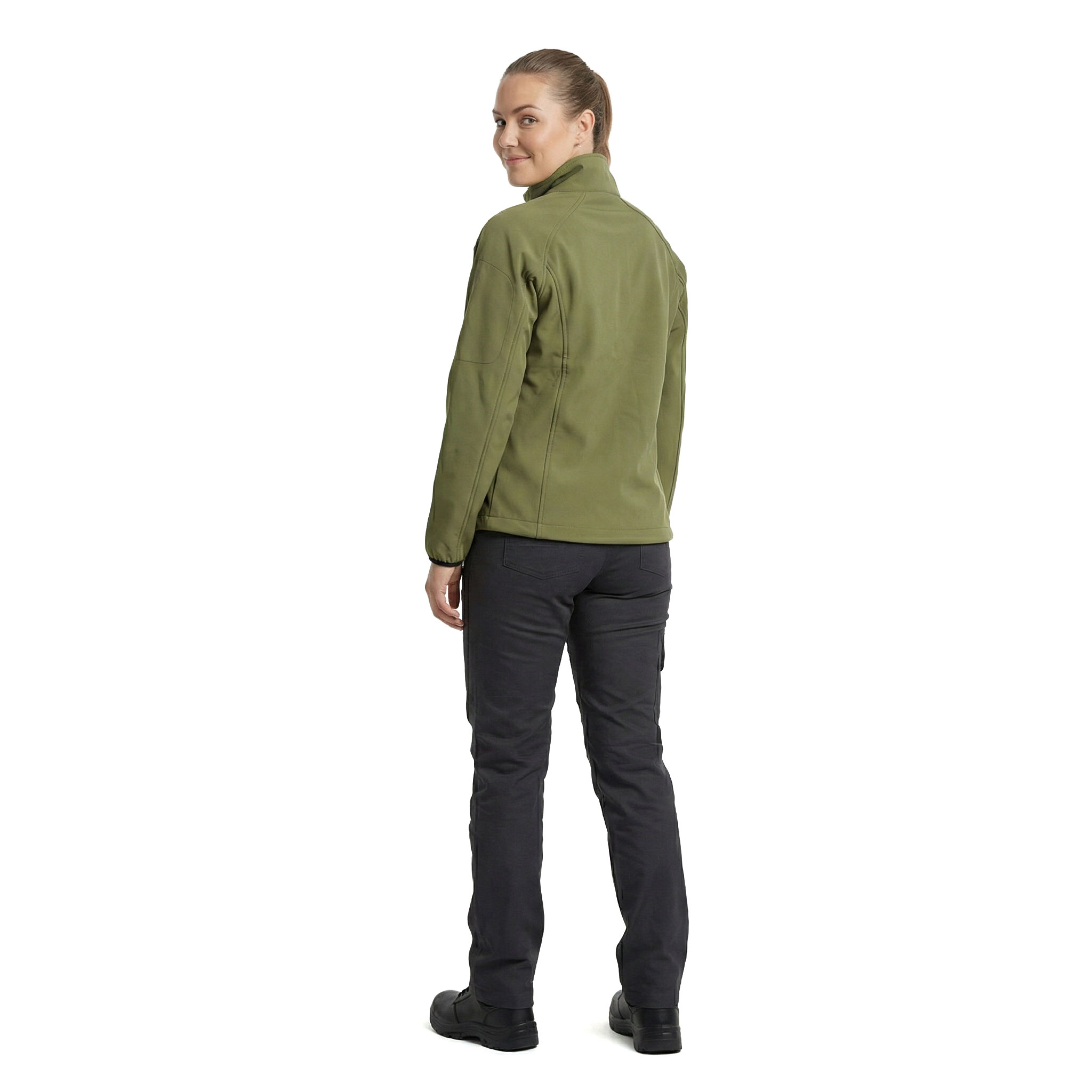 Stadsing women's softshell jacket, Olive green, large image number 3
