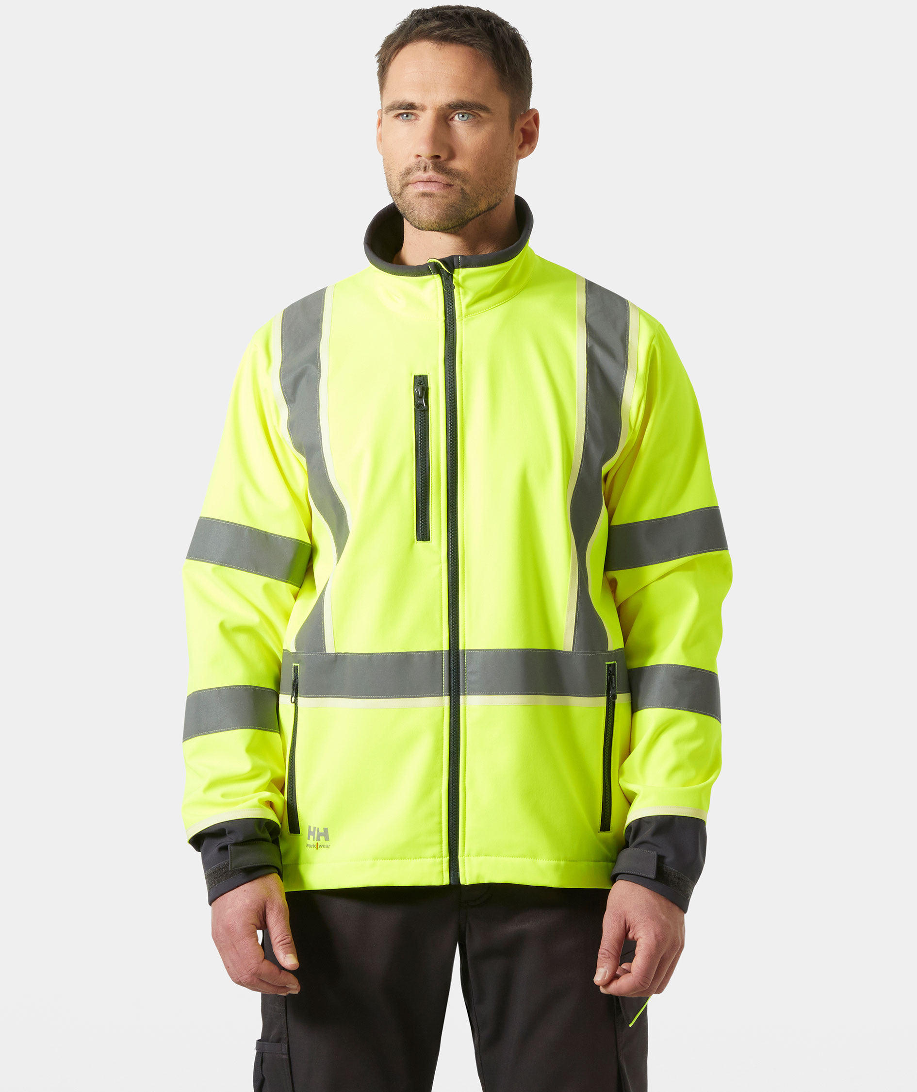 Helly Hansen UC-ME softshelljakke, Hi-vis Gul/Ebony, large image number 2