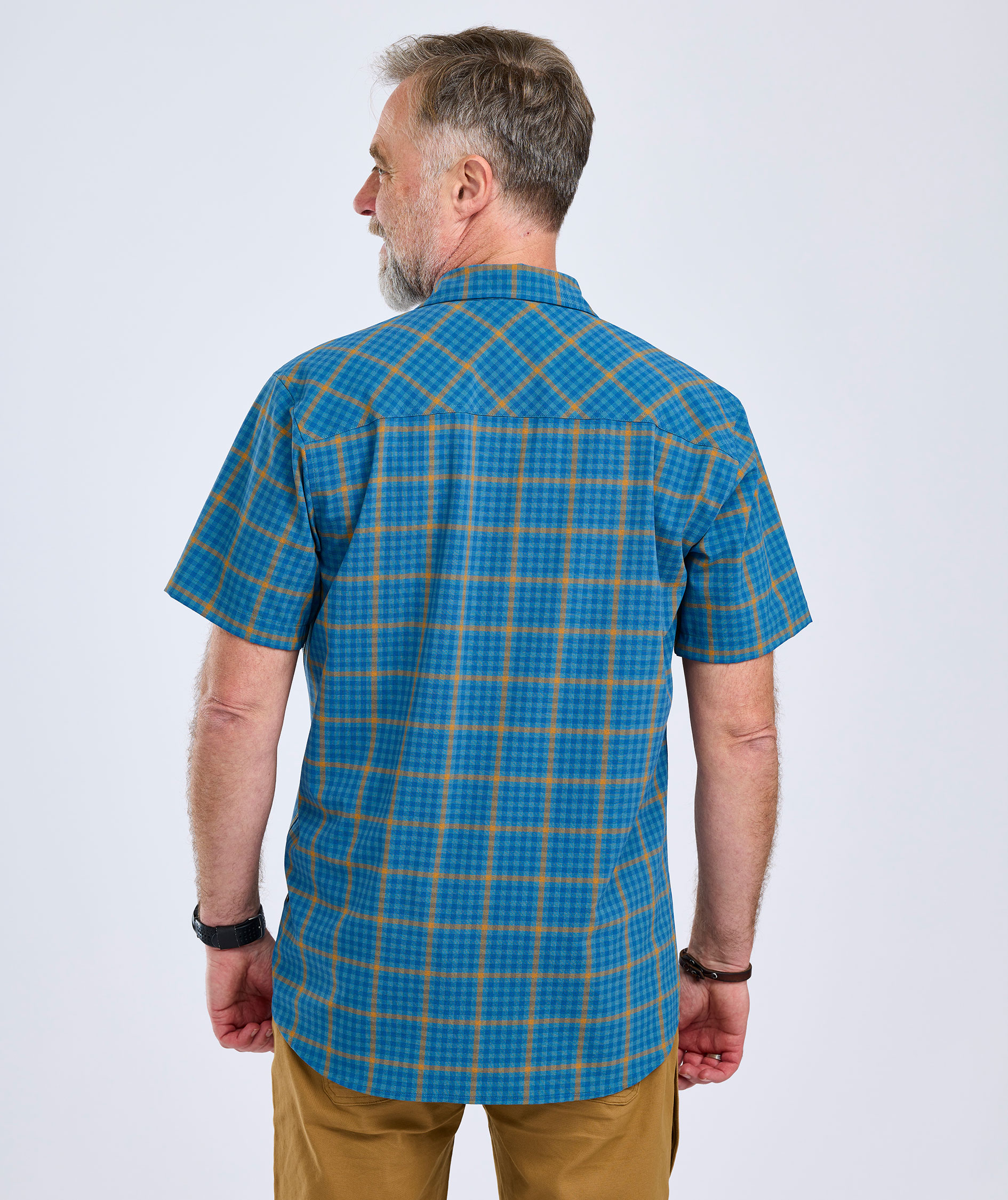 Pinewood Outdoor kort&aelig;rmet skjorte, Blue, large image number 3