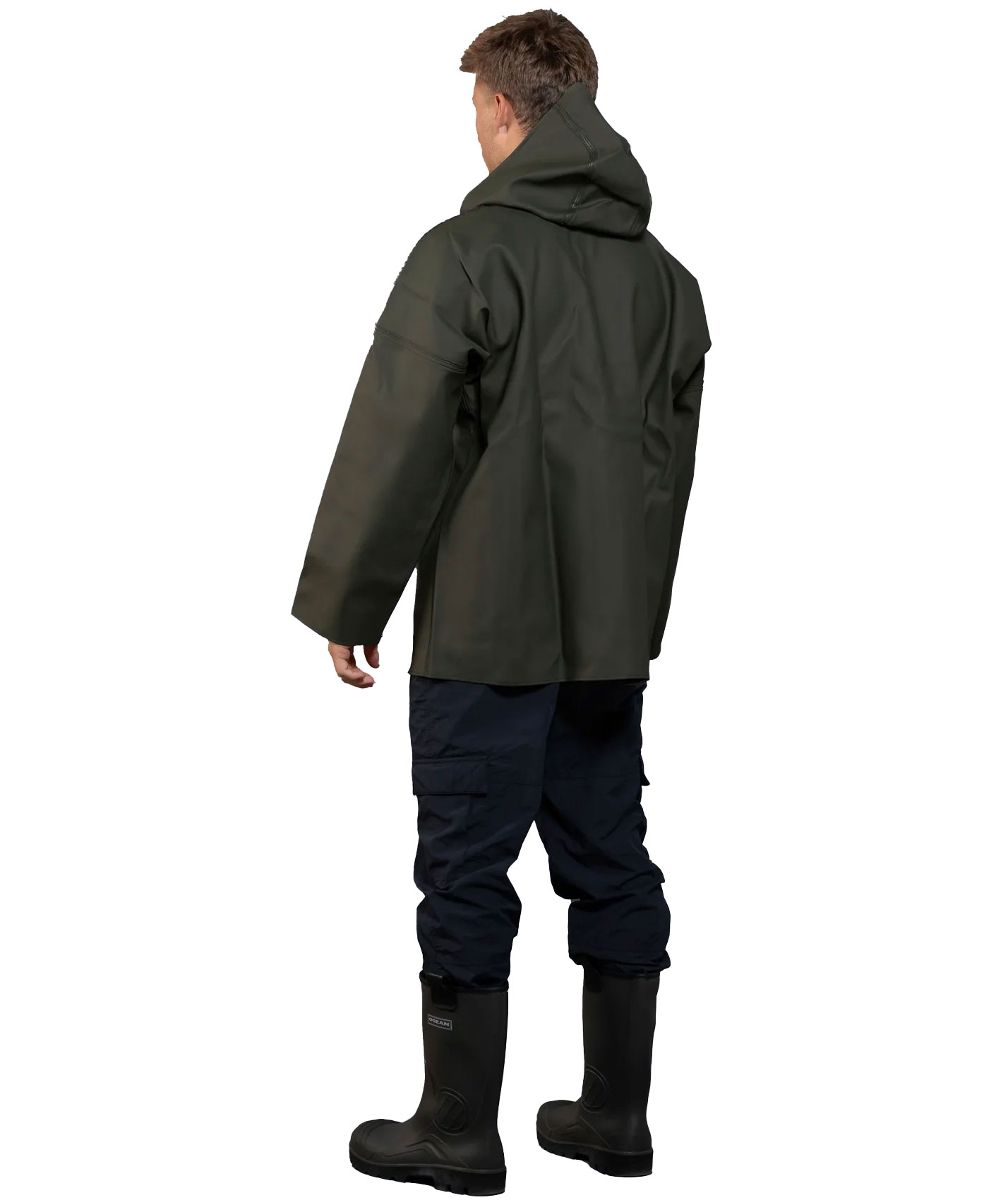 Ocean&nbsp;Weather Heavy PVC regnjacka, Olivgr&ouml;n