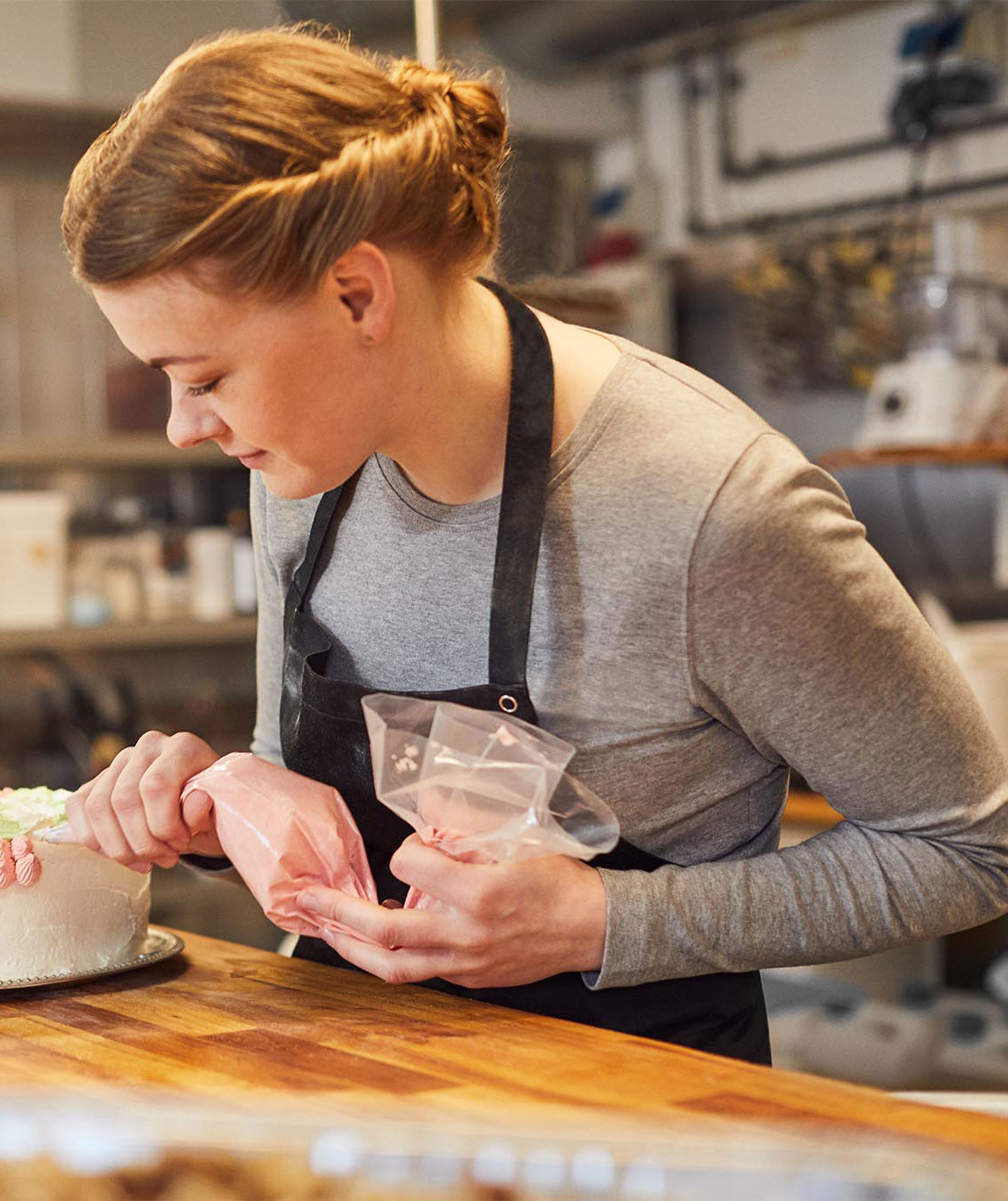 ID Identity Interlock l&aring;ng&auml;rmad T-shirt dam, Gr&aring;melerad