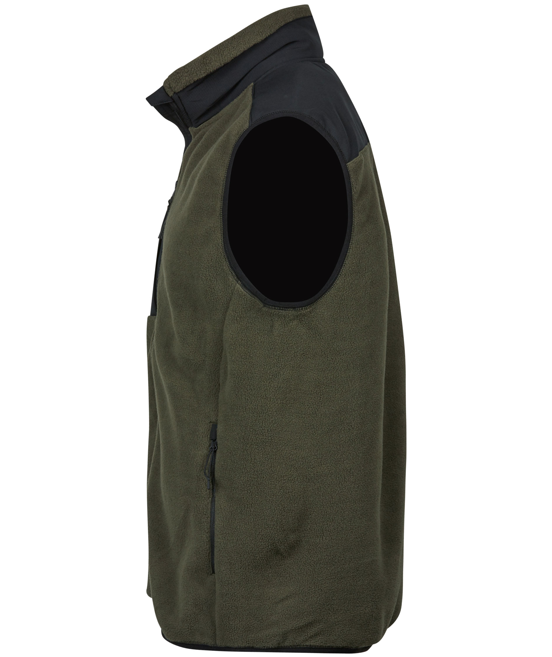 Tee Jays mountain fleece vest, Deep Green/Black, large image number 2