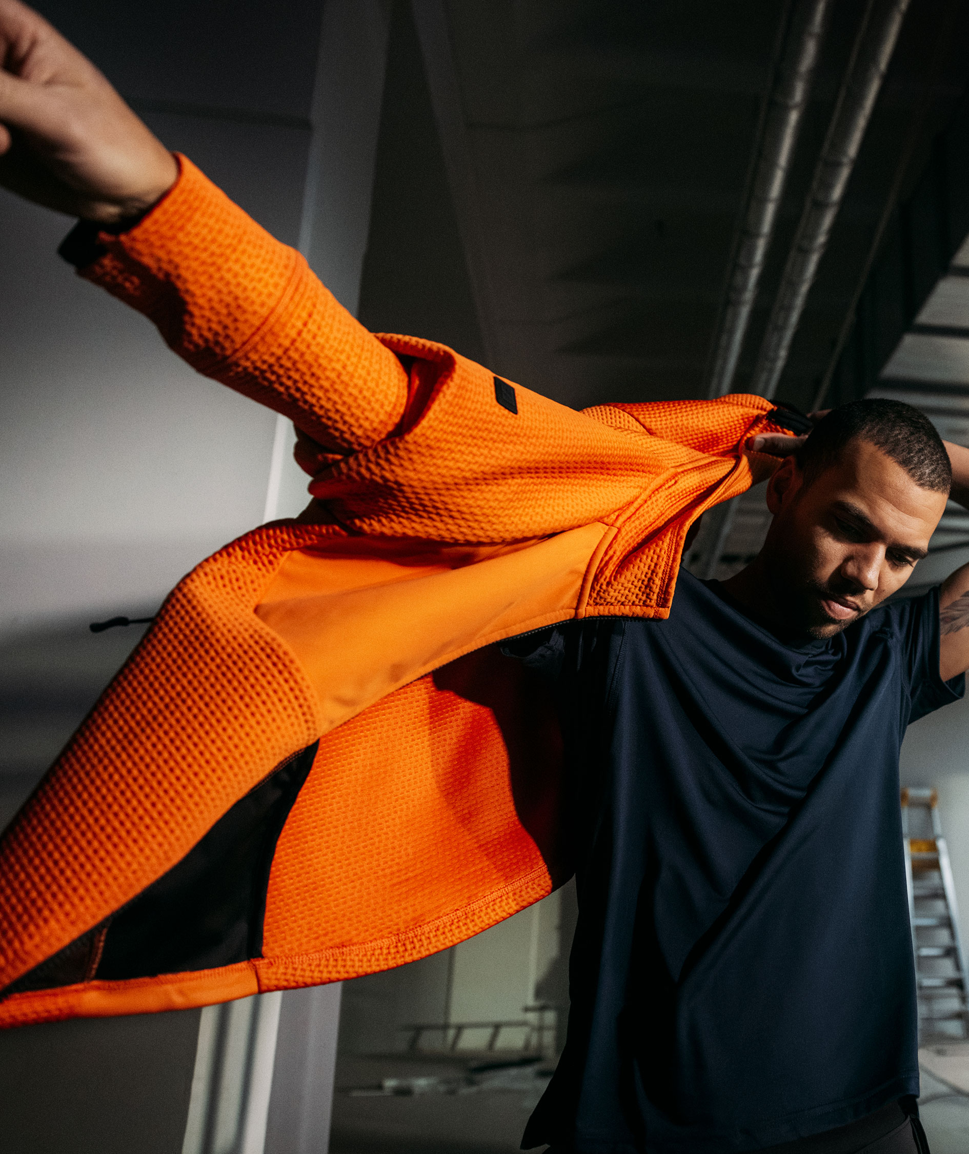 Snickers FlexiWork Cardigan 8404, Warm Orange, large image number 4