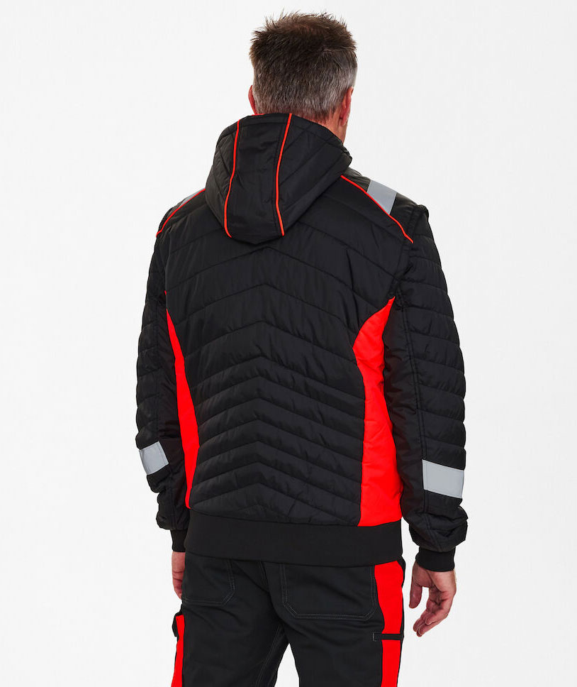 Engel 2-i-1 Cargo jakke, Sort/R&oslash;d, large image number 3