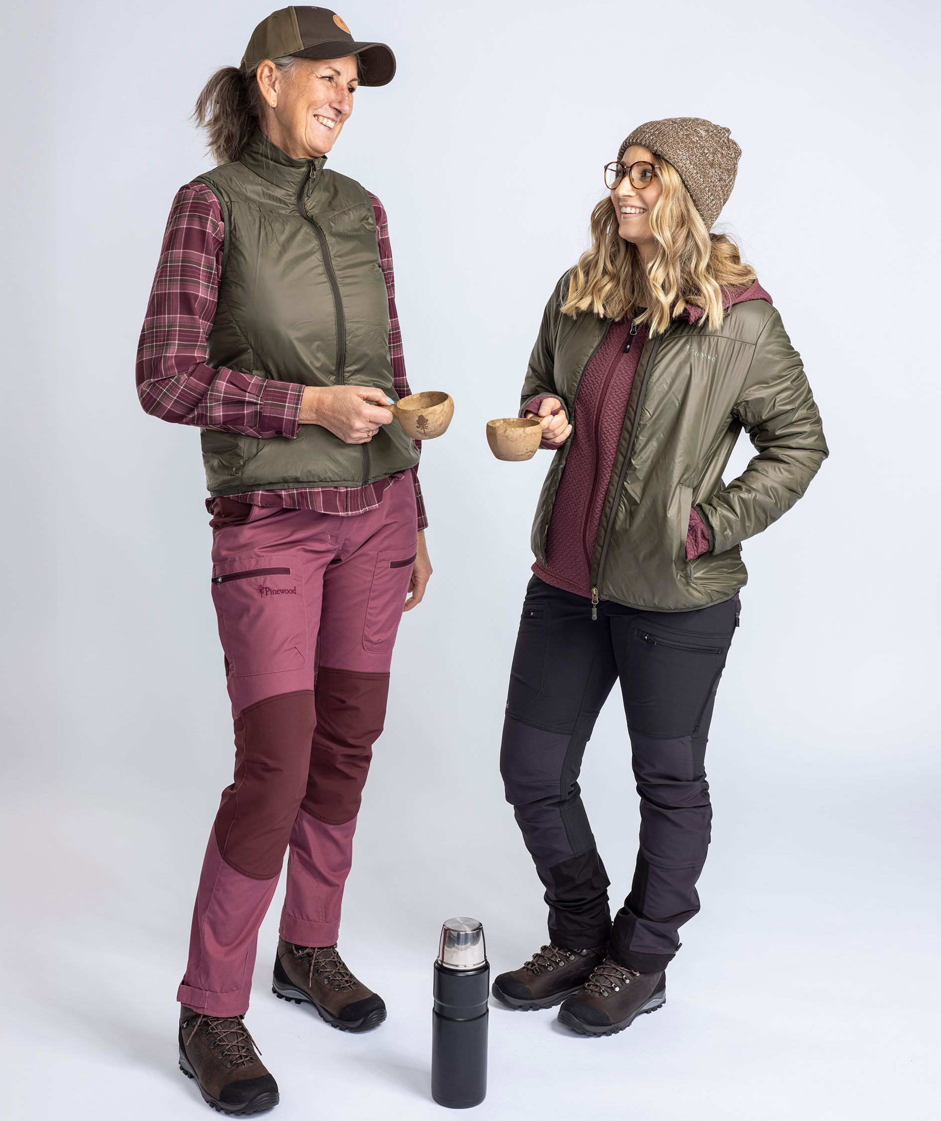 Pinewood Insulation damevest med uld, Moss green, large image number 8