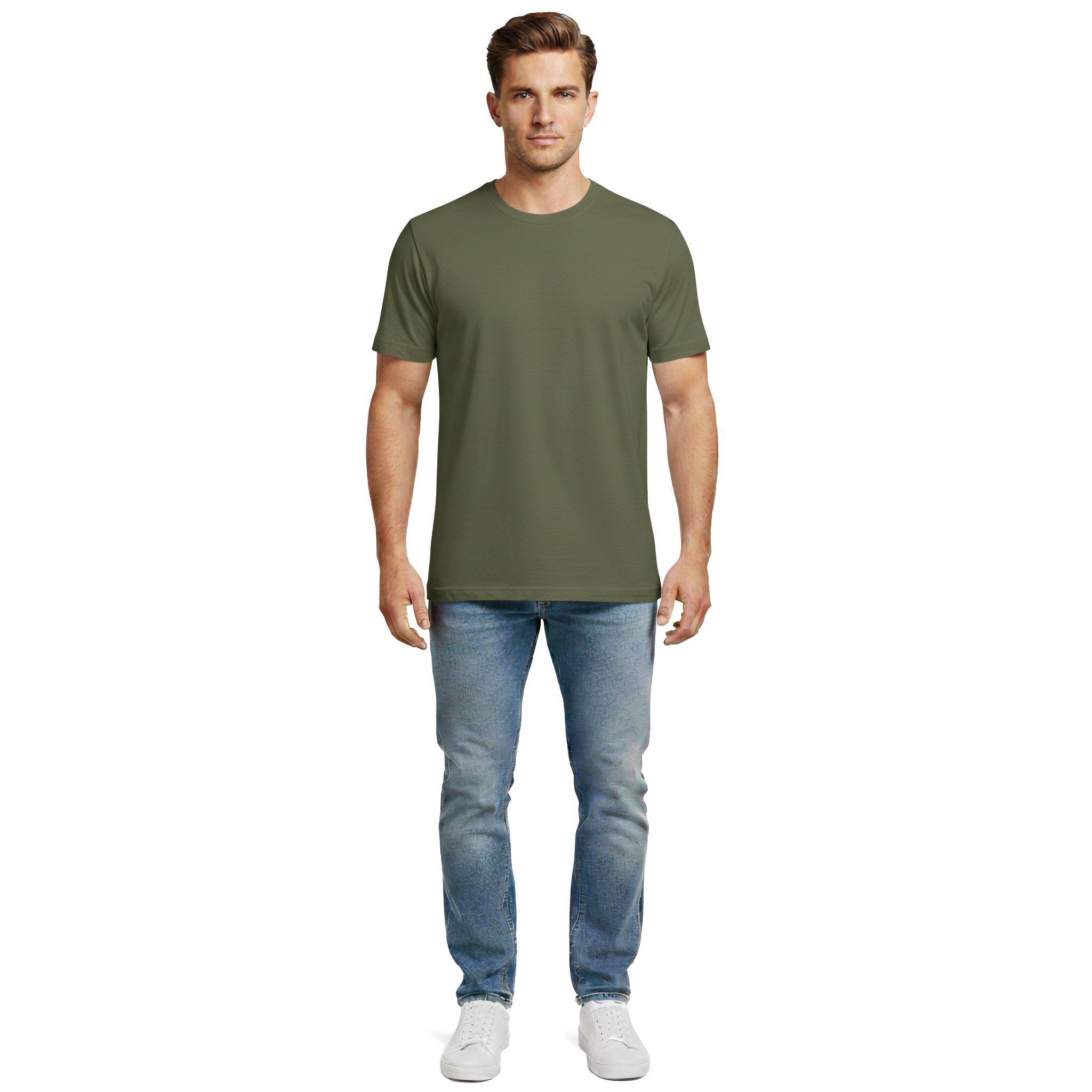 Westborn Basic T-skjorte, Dark Olive