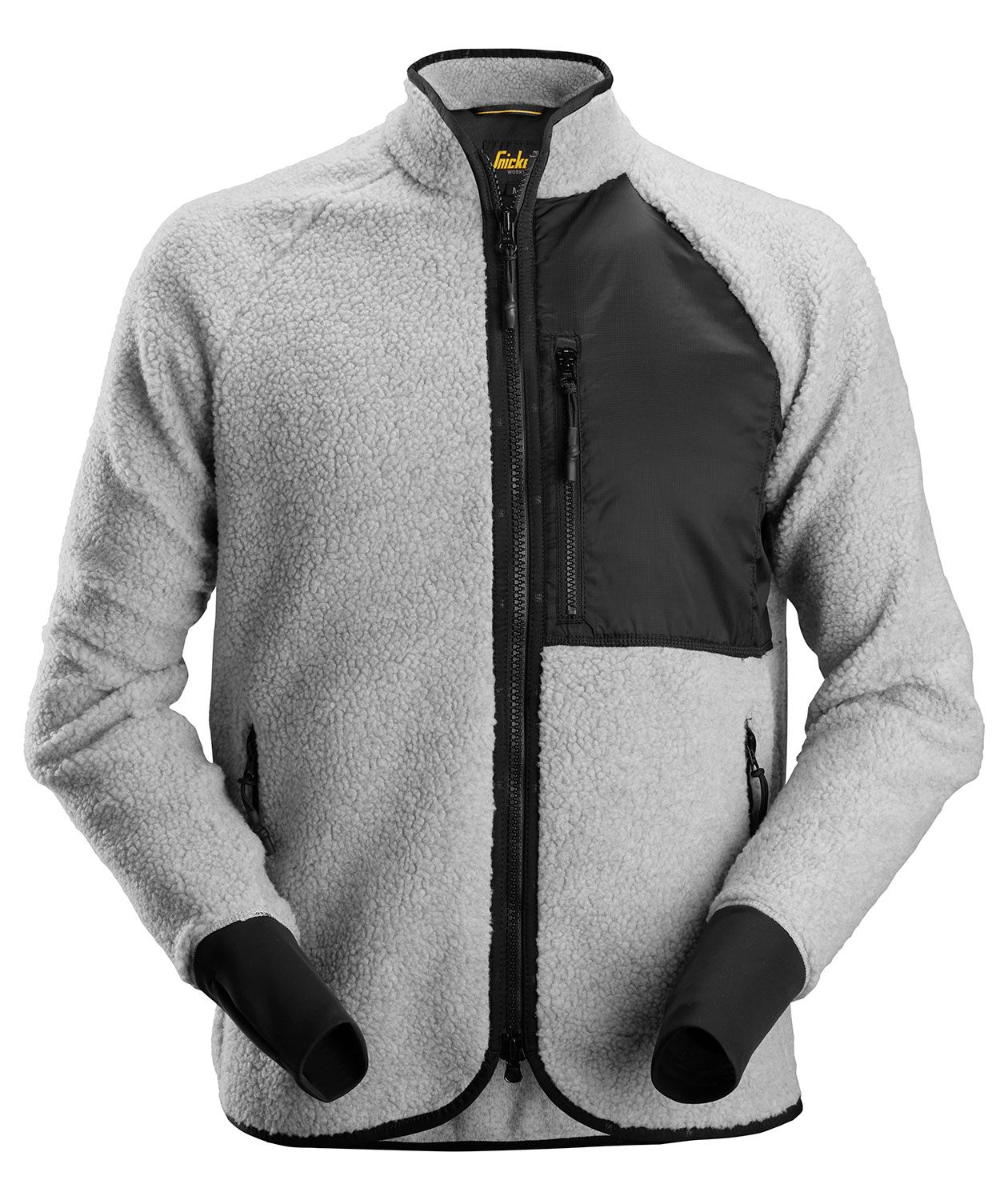 Snickers AllroundWork p&auml;lsfiberjacka 8021, Gr&aring; fl&auml;ckig/svart, Gr&aring; fl&auml;ckig/svart, swatch