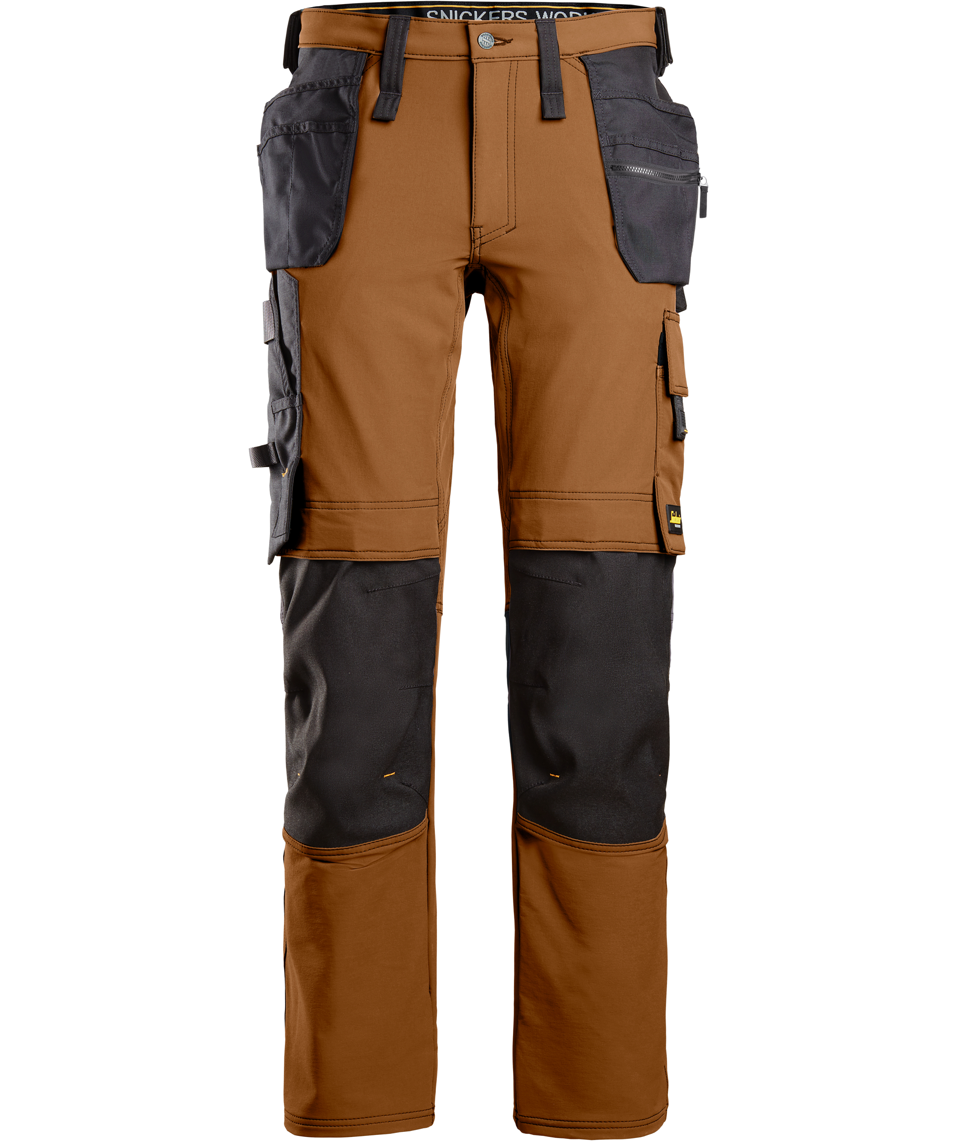 Snickers AllroundWork h&aring;ndverksbukse 6271 full stretch, Brown/Black, Brown/Black, swatch