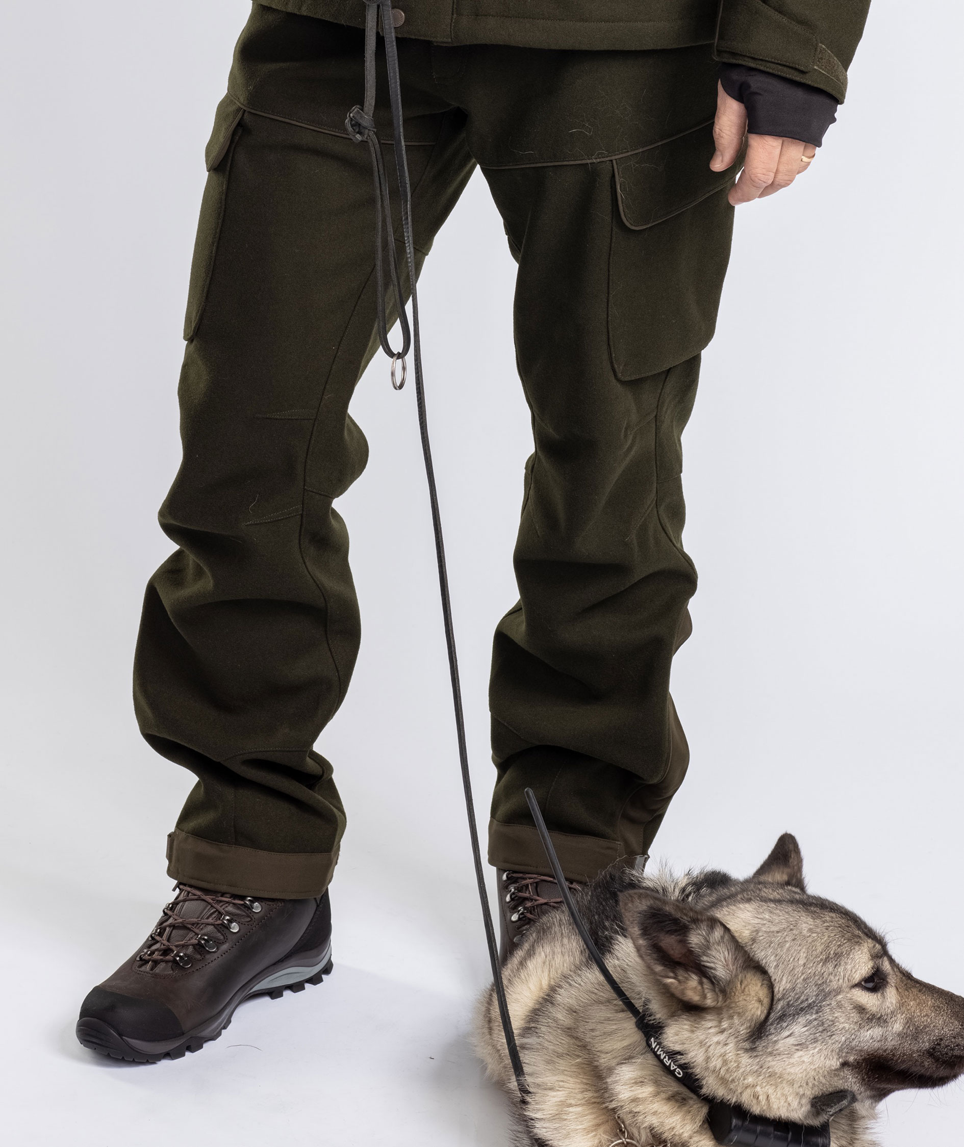 Pinewood Furudal Hunters bukser med uld, Moss green, large image number 3