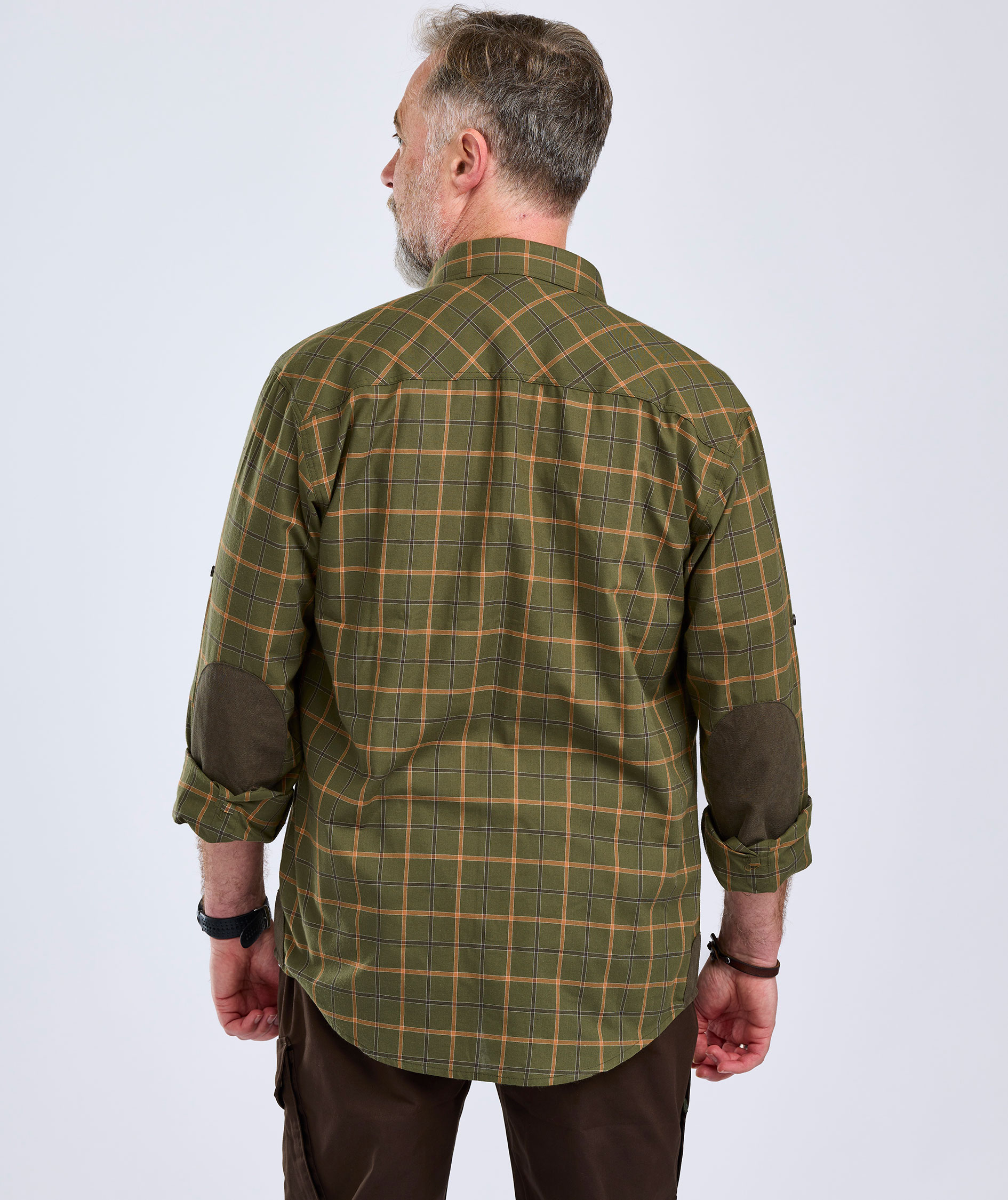 Pinewood Wolf skjorte, Green/Terracotta, large image number 7