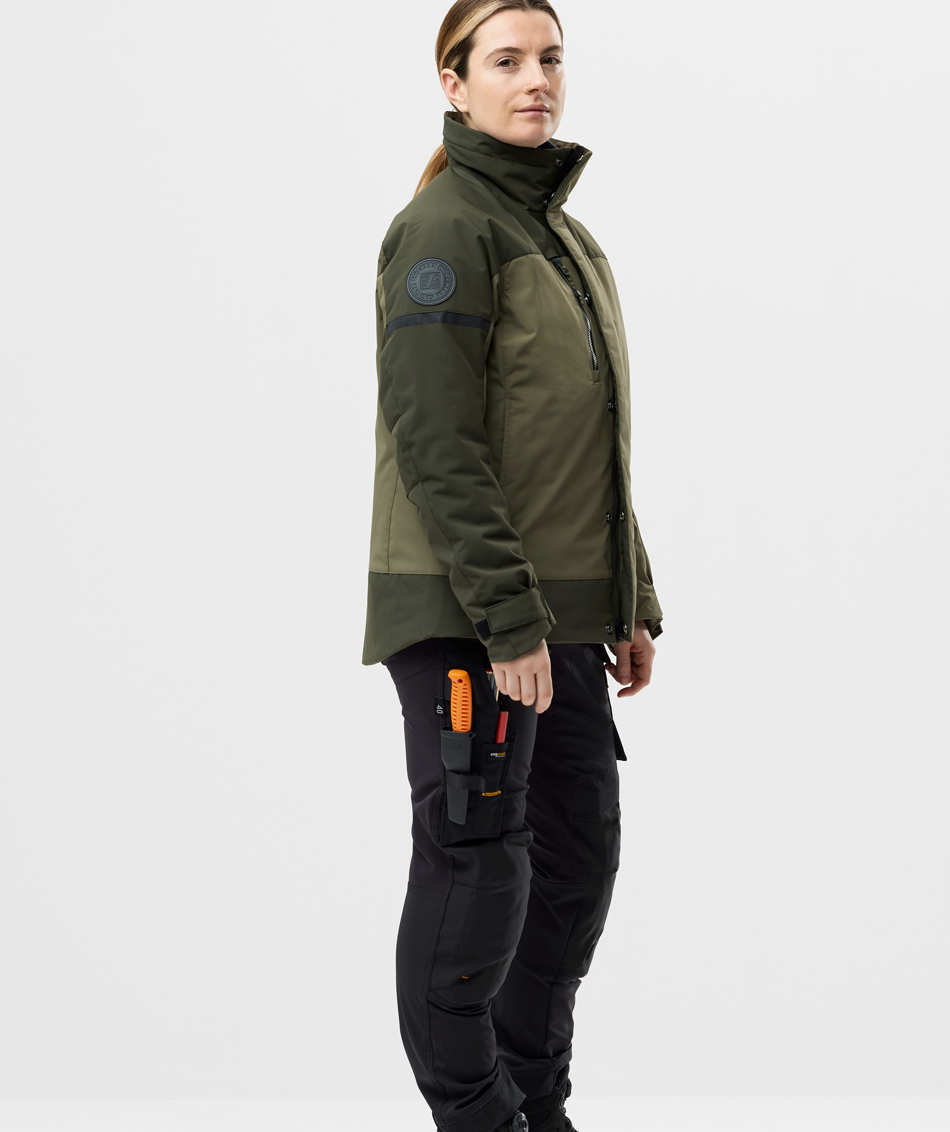 Snickers AllroundWork vinterjacka 1177 dam, Khaki Green/Dark Khaki Green, large image number 4