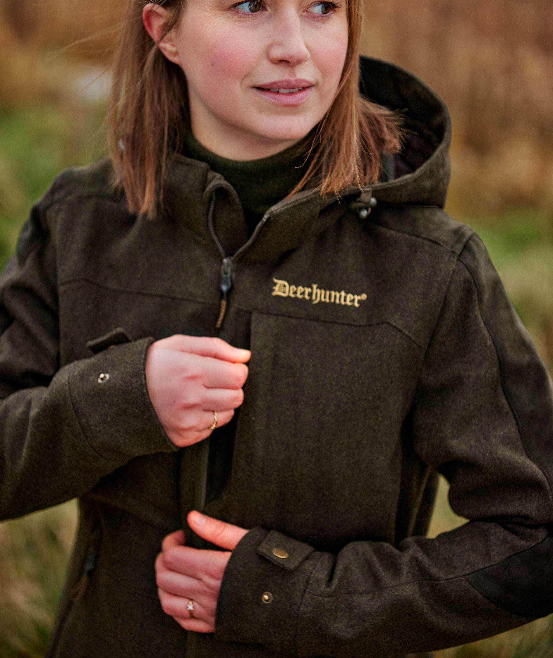 Deerhunter Tatra Active damejakke med ull, Loden Wood, large image number 5