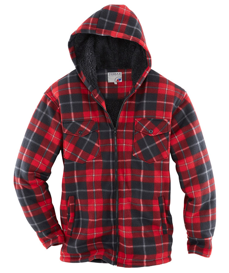 Terrax fodrad skjorta jacka, R&ouml;d/Svart