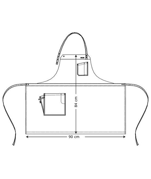Kentaur Raw bib apron with pockets, Khaki, Khaki, large image number 3