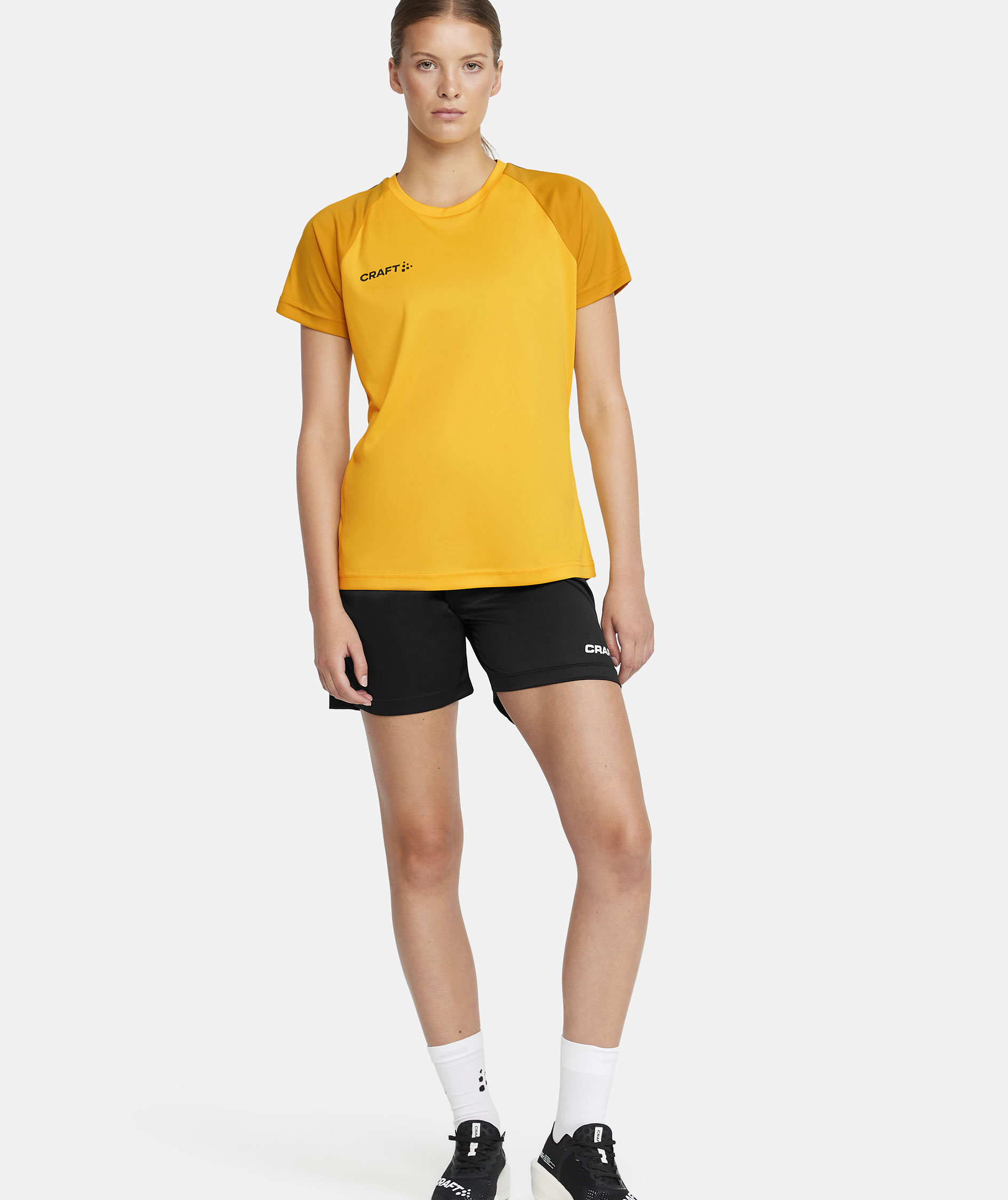 Craft Squad 2.0 Contrast women's t-shirt, Sweden Yellow-Golden