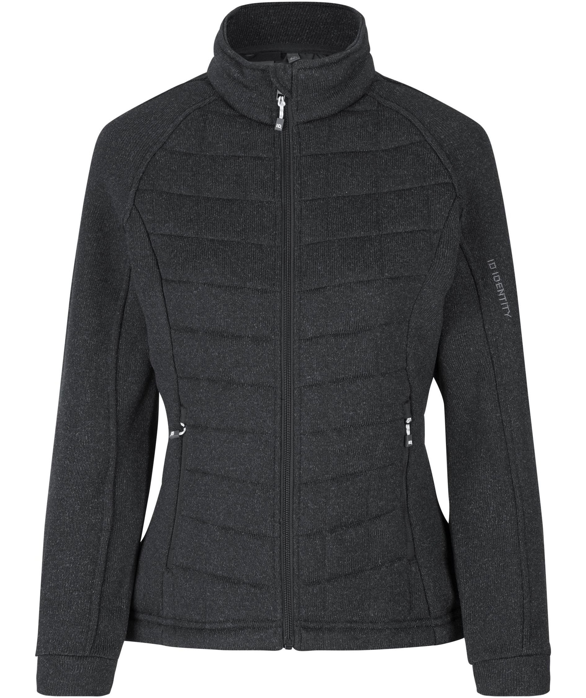 ID fleecejacka dam, Grafitgr&aring; Melerad