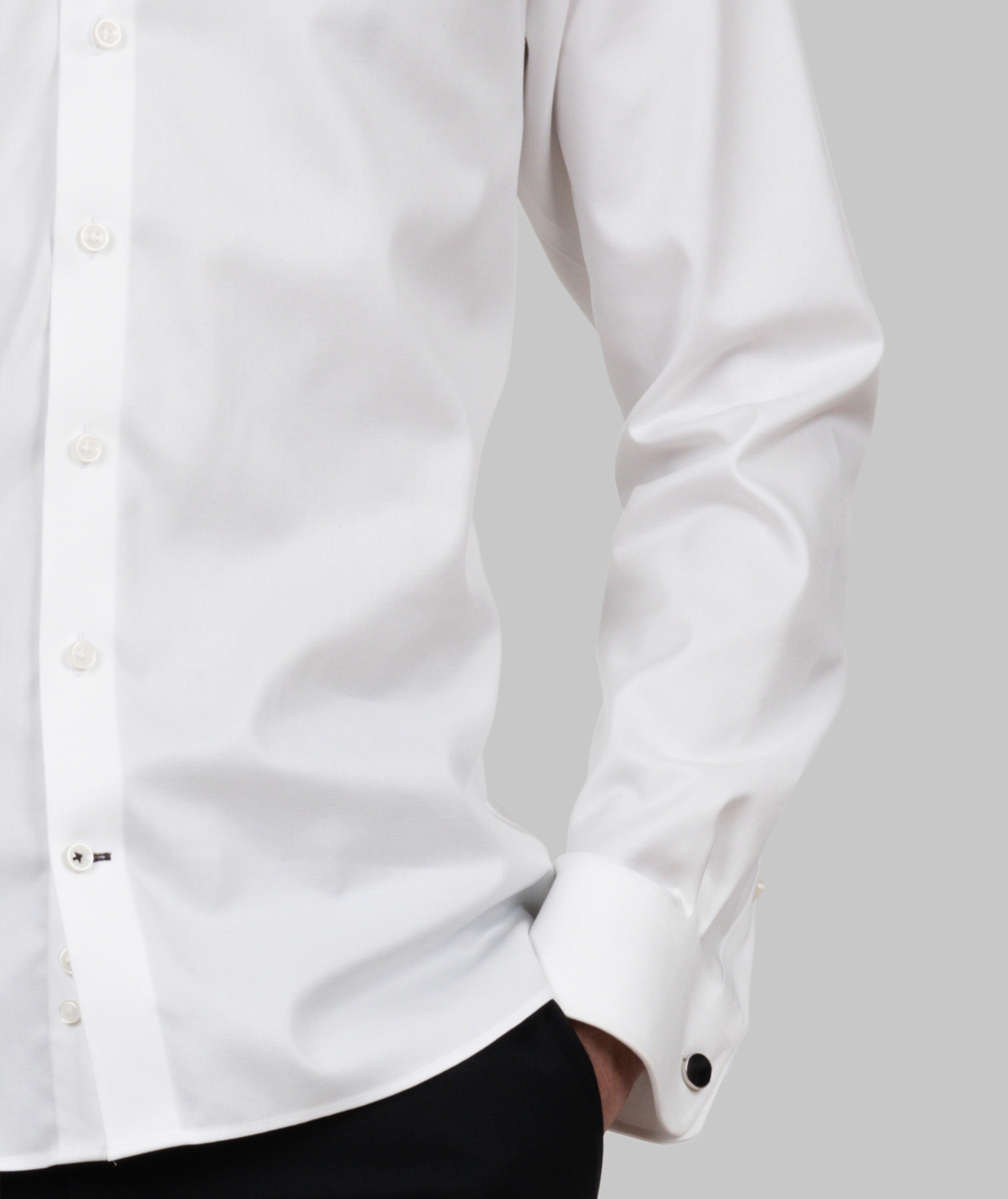 J. Harvest & Frost Black Bow 60 slim fit skjorta, Vit, large image number 5