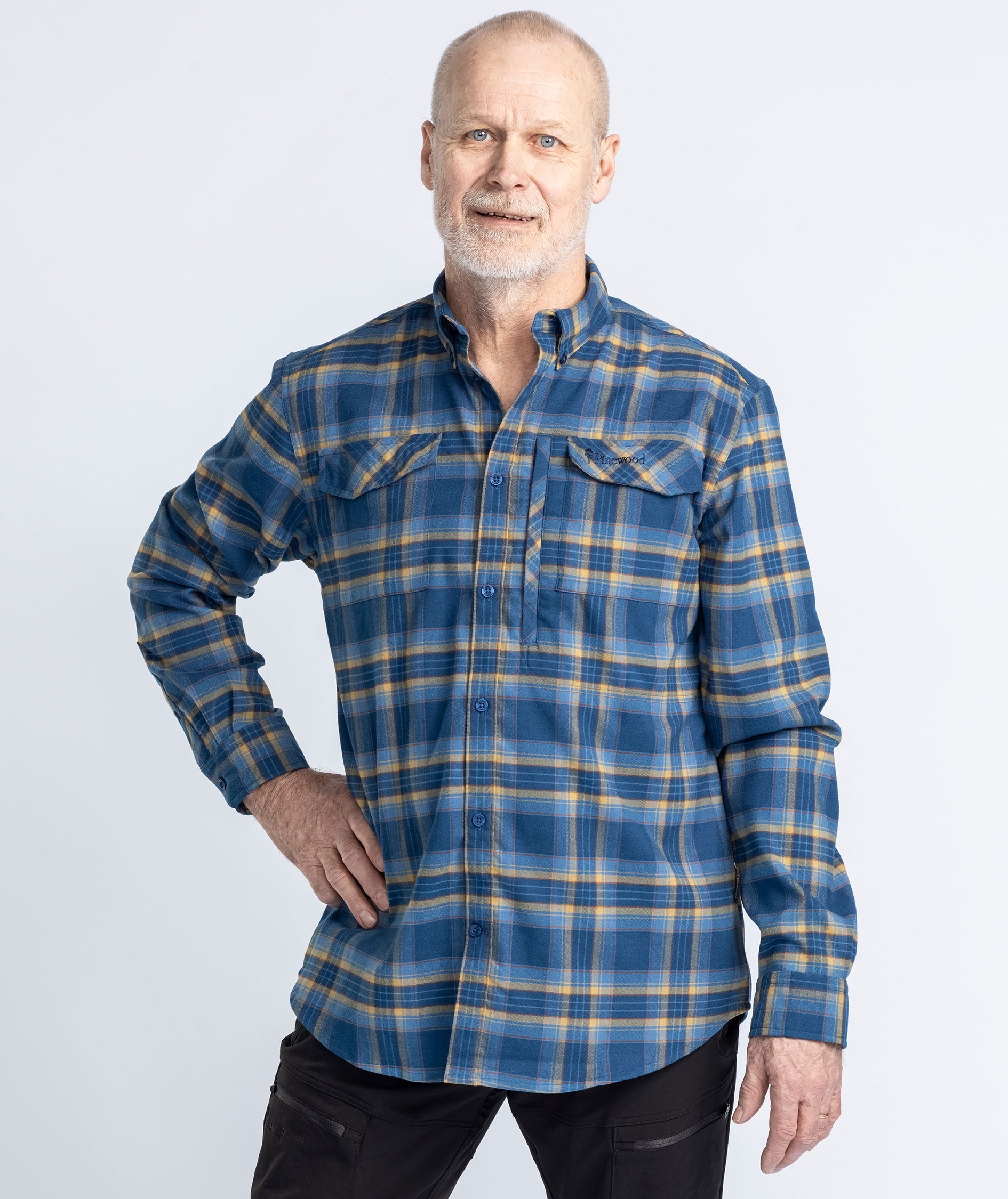 Pinewood Abisko Hiking Regular Fit skjorte, Dark Azur Blue, large image number 1