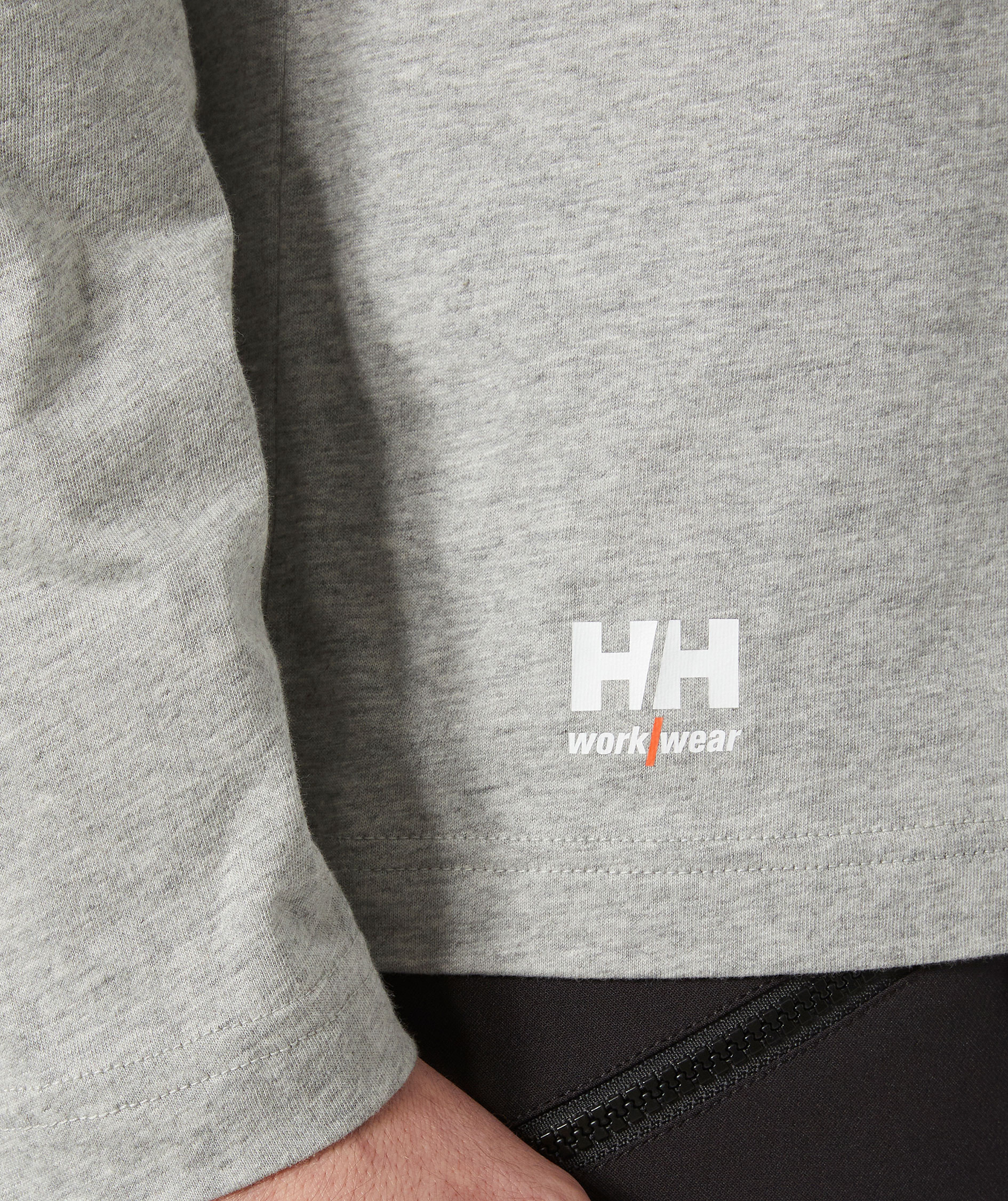 Helly Hansen Classic langermet T-skjorte, Grey melange, large image number 4
