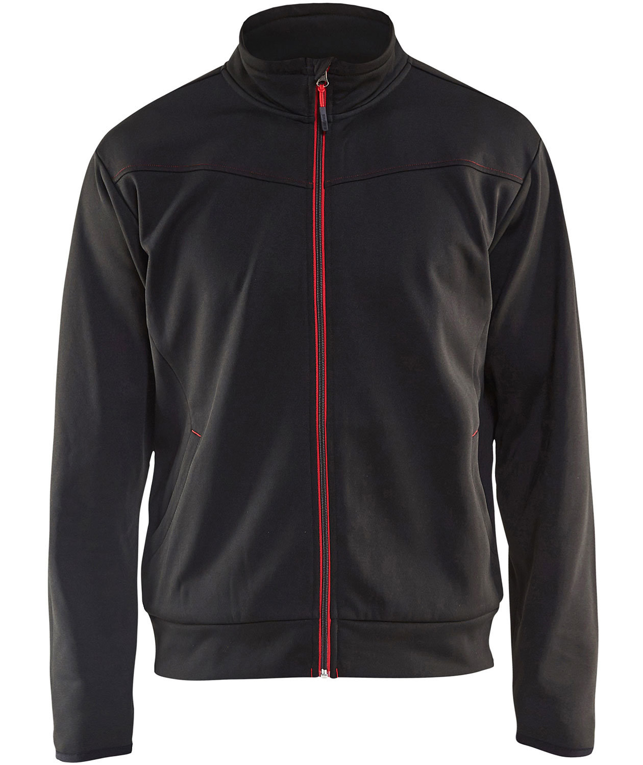 Bl&aring;kl&auml;der Unite sweat cardigan, Svart/R&ouml;d, large image number 0