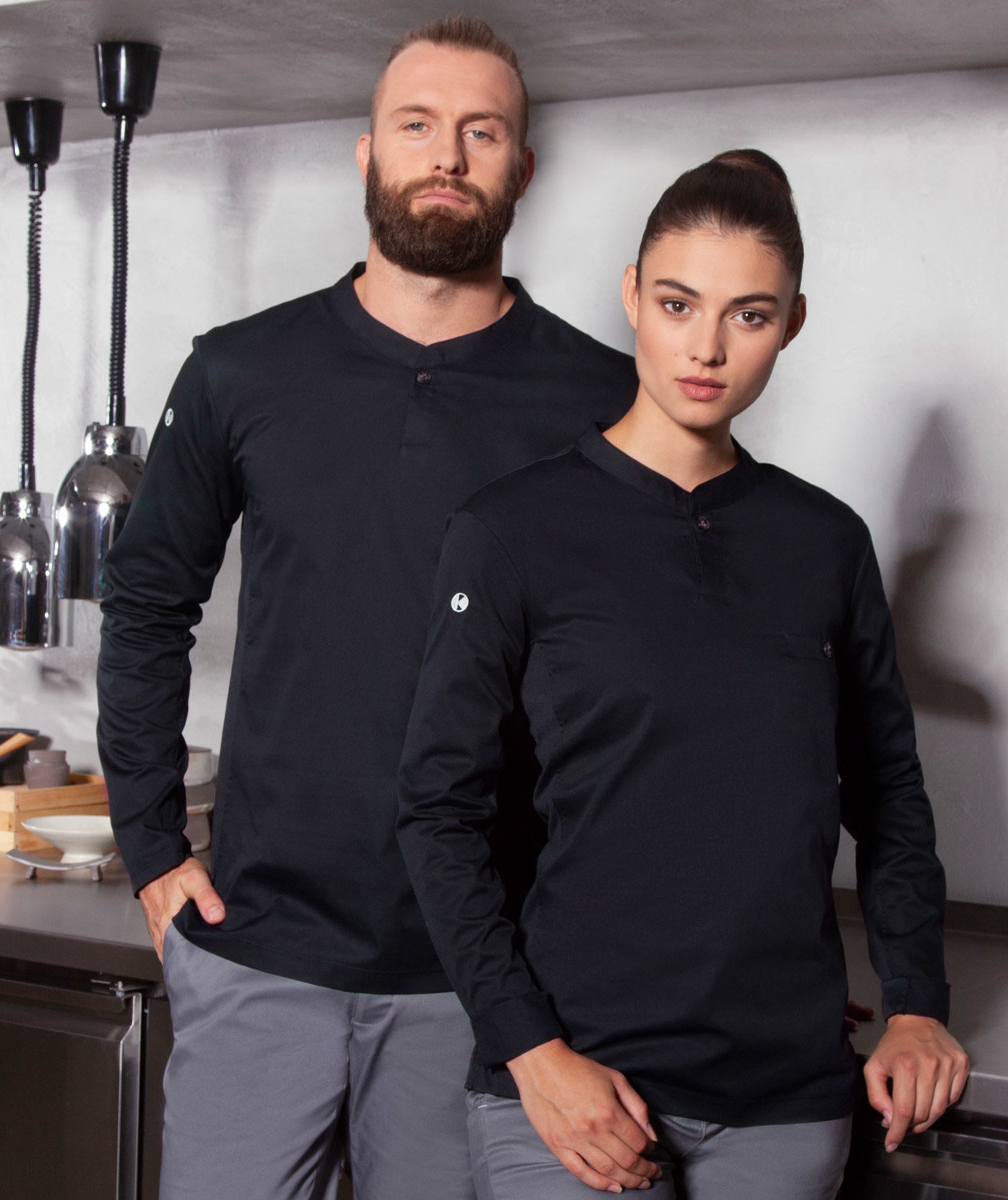 Karlowsky Performance long-sleeved Polo shirt, Black, large image number 1