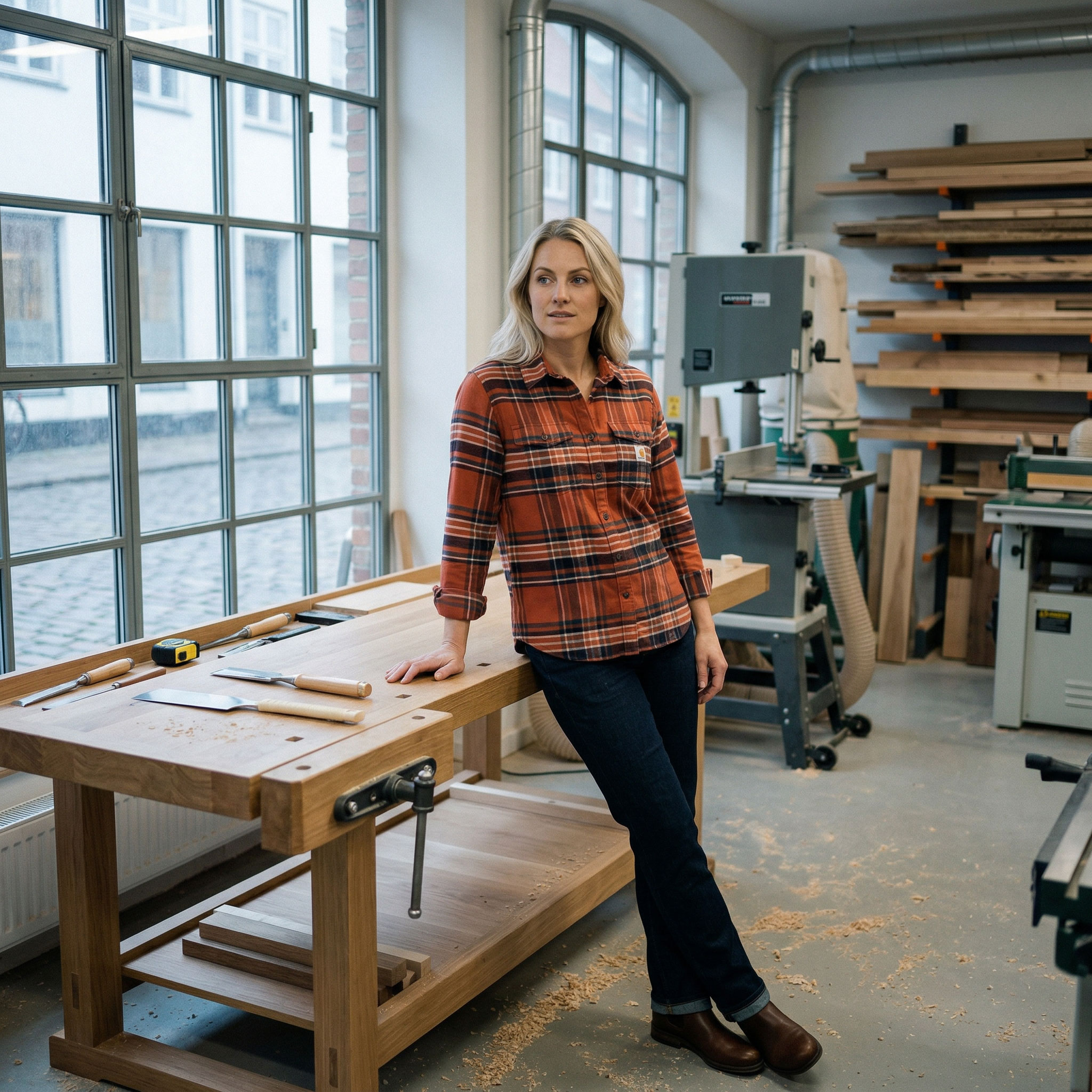 Carhartt Damen Flanellhemd, Spice Red