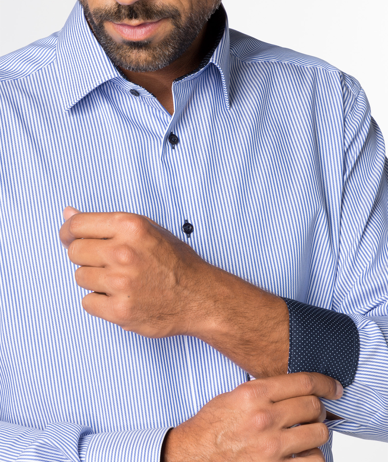 Eterna Modern fit Twill skjorte, Bl&aring;, large image number 4