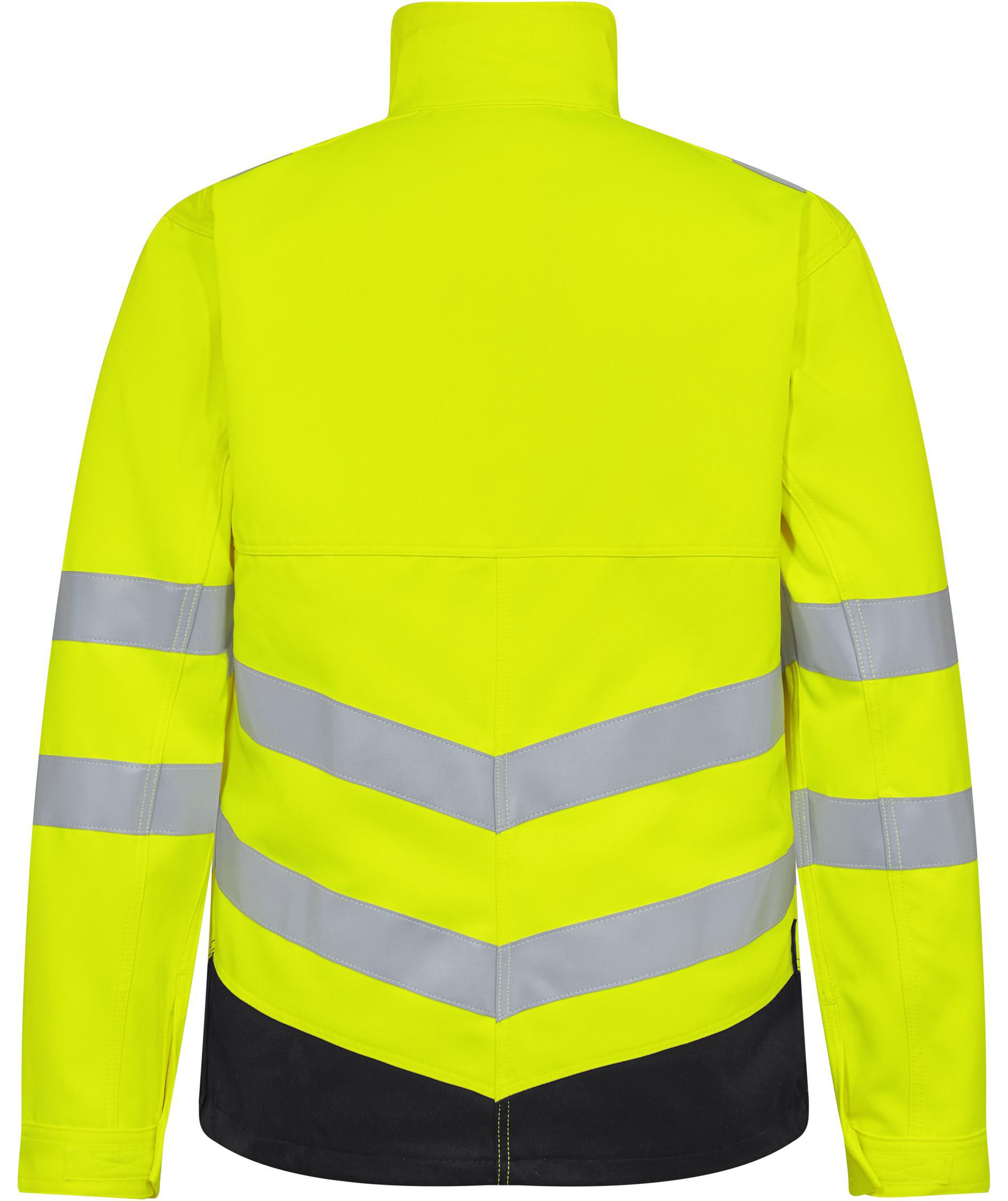 Engel Safety+ arbejdsjakke, Hi-vis Gul/Sort, large image number 2