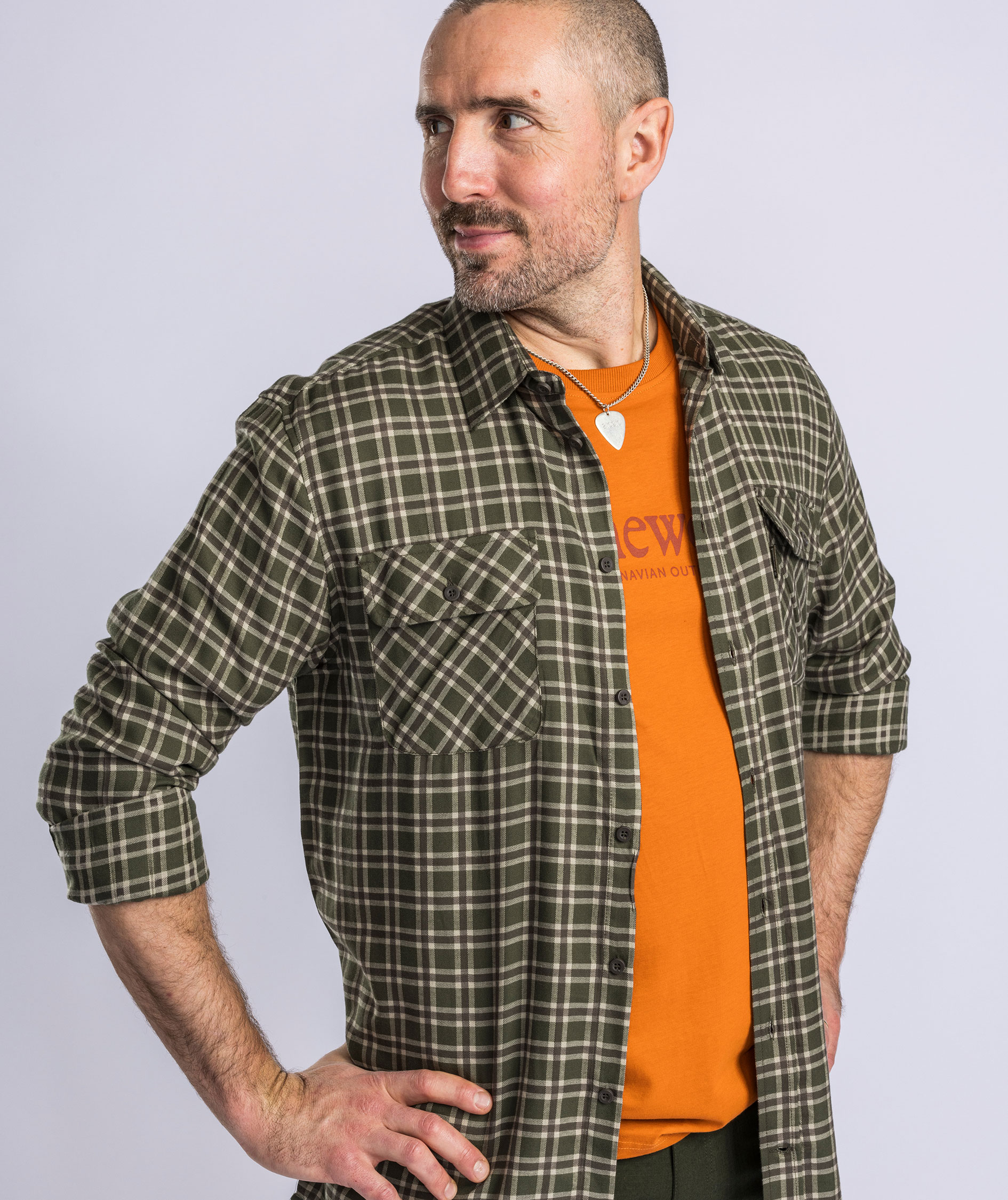 Pinewood Lappland skjorte med uld, Moss Green/Light Khaki, large image number 10