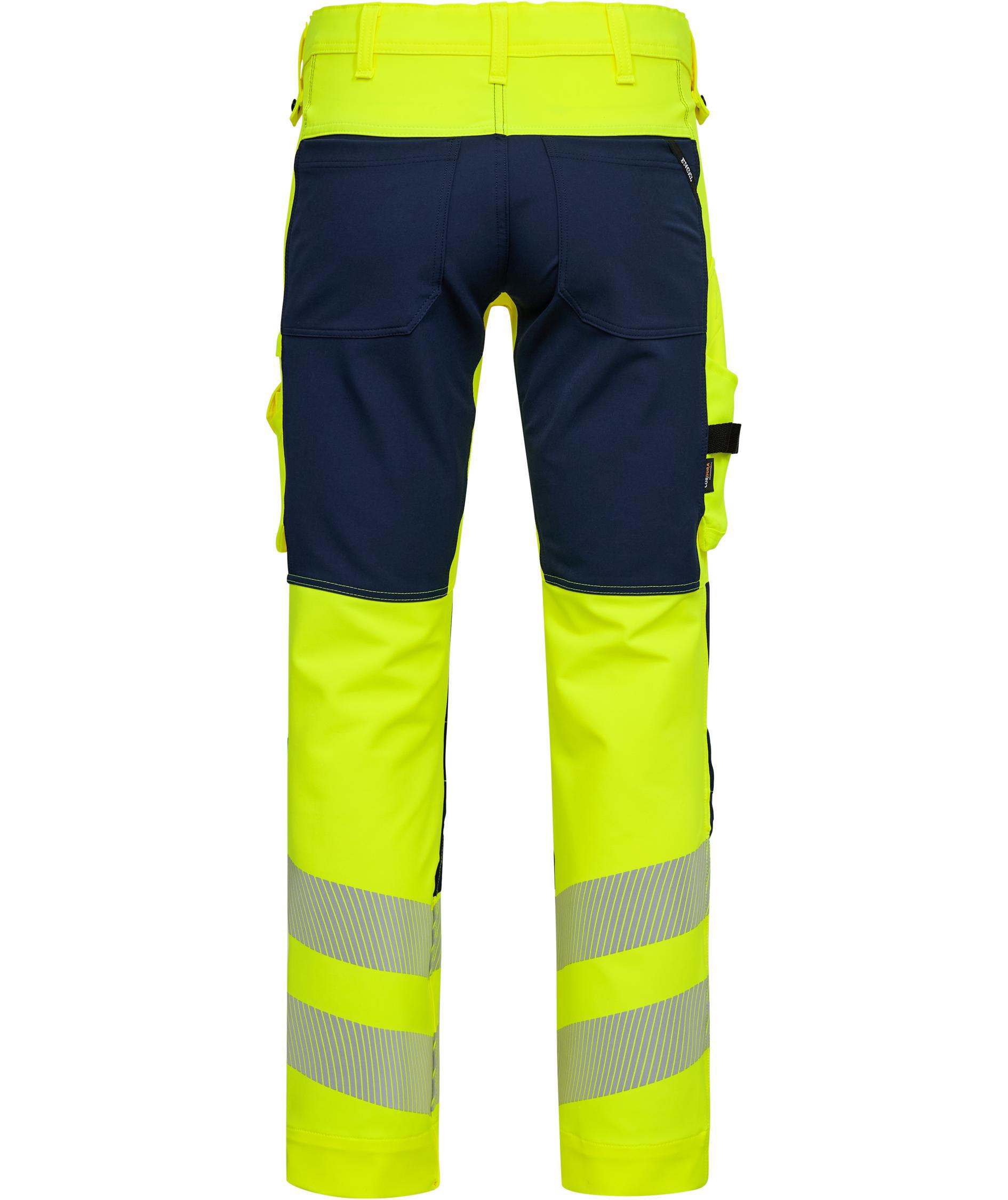 Engel Safety work trousers full stretch, Hi-Vis Yellow/Blue Ink, large image number 1