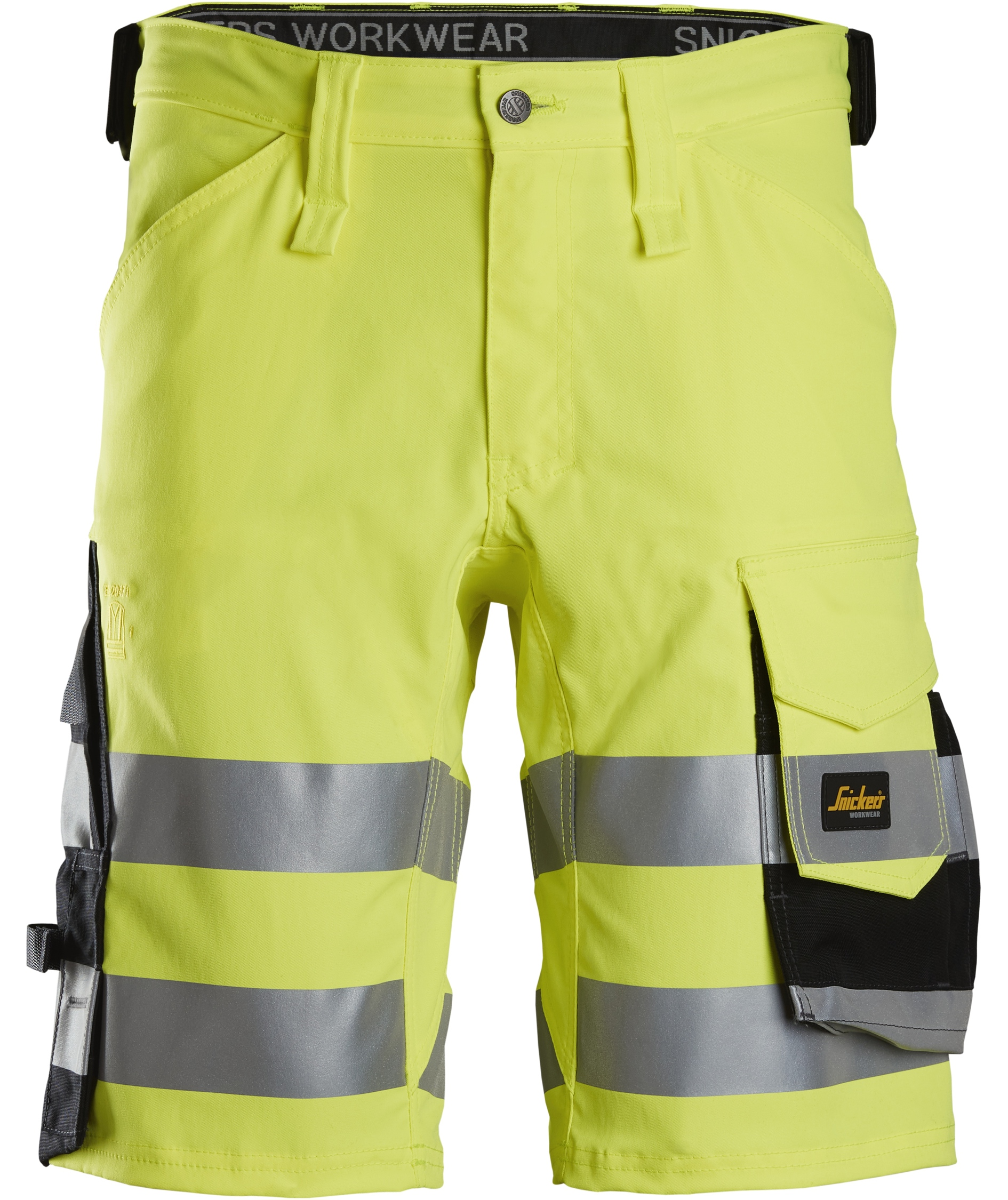 Snickers arbeidsshorts 6136, Hi-vis Gul/Svart, Hi-vis Gul/Svart, swatch
