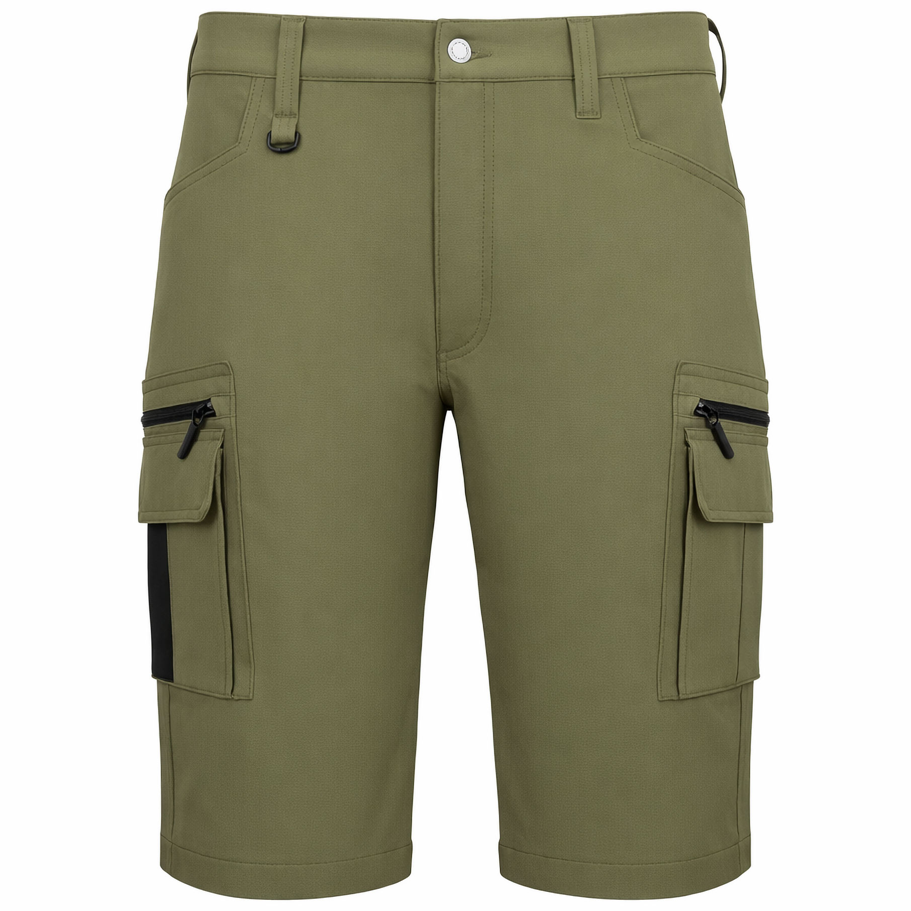 Worksafe work shorts full stretch, Olive green, large image number 0