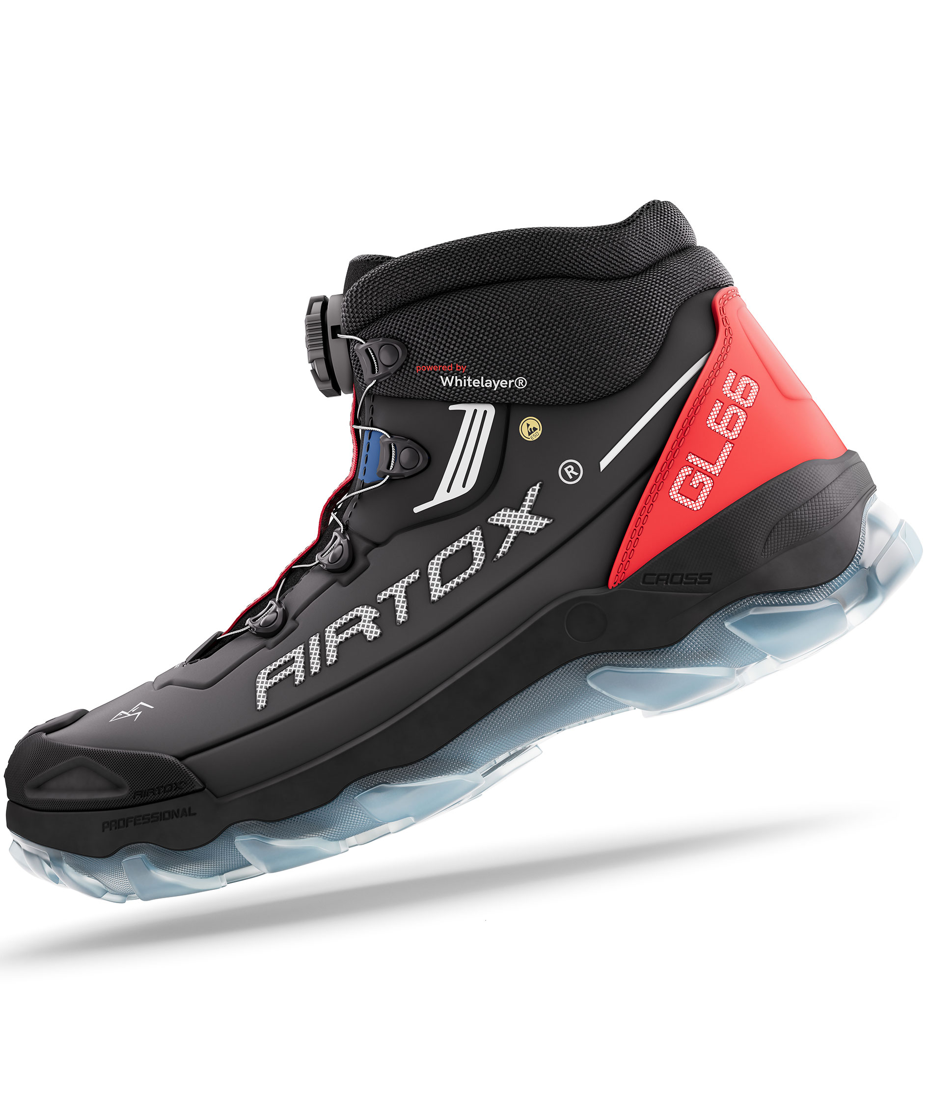 Airtox GL66 skyddsk&auml;ngor S3S, Svart/R&ouml;d, large image number 13