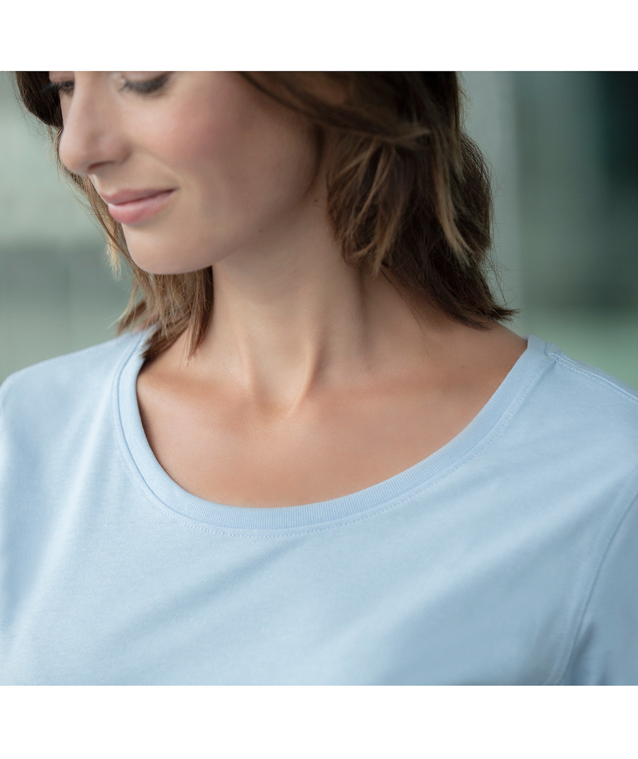 ID PRO wear CARE women's T-shirt with round neck, Light Blue, large image number 4