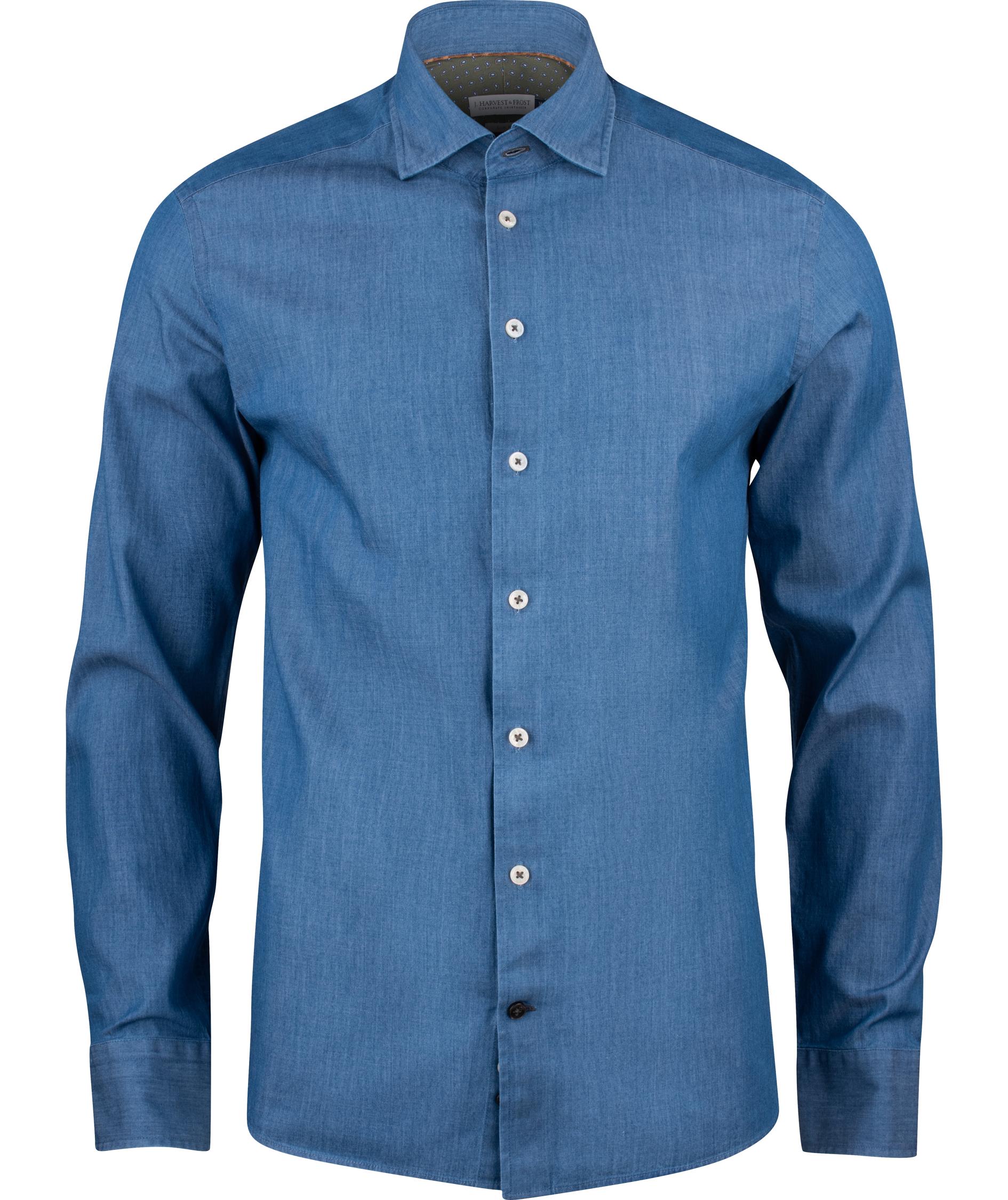J. Harvest & Frost Indigo Bow 130 regular fit skjorte, Indigo, large image number 0
