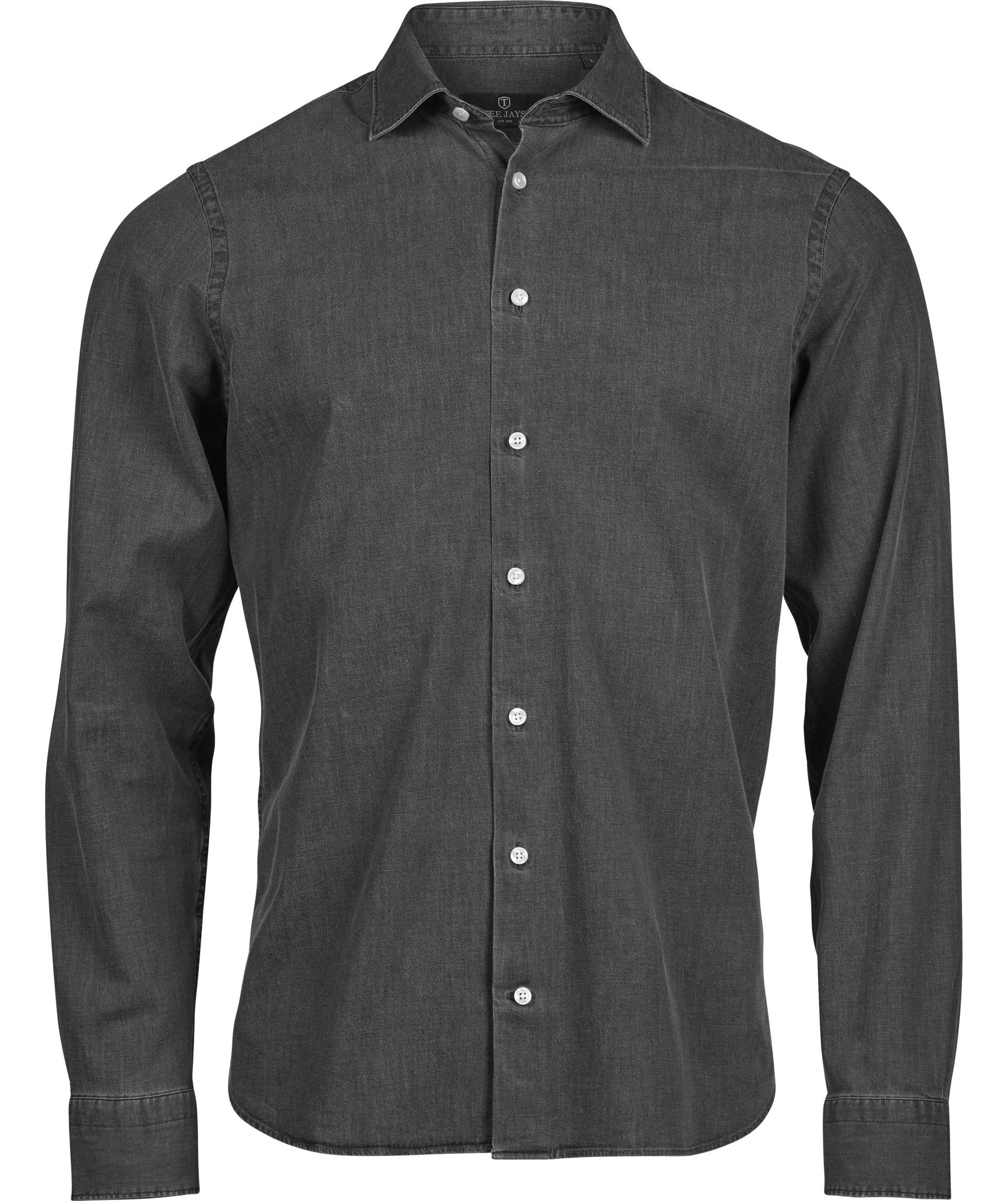 Tee Jays denim shirt, Black Denim