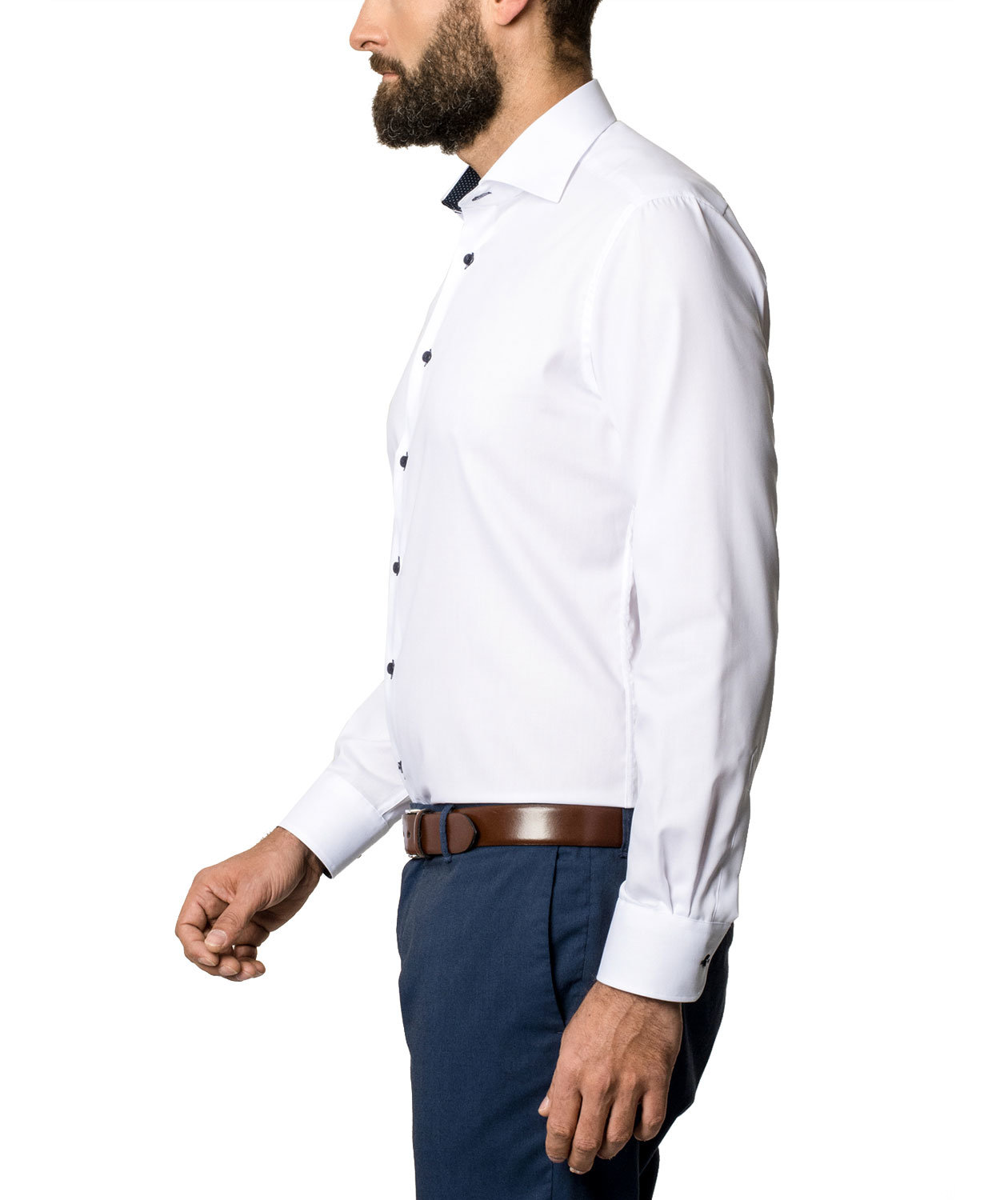Eterna Fein Oxford modern fit shirt, White, large image number 2